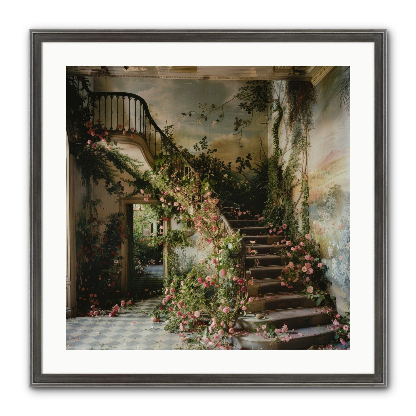 Forgotten Wonderland No. 6 Framed Print - Slimwoods Black/Silver 24x24