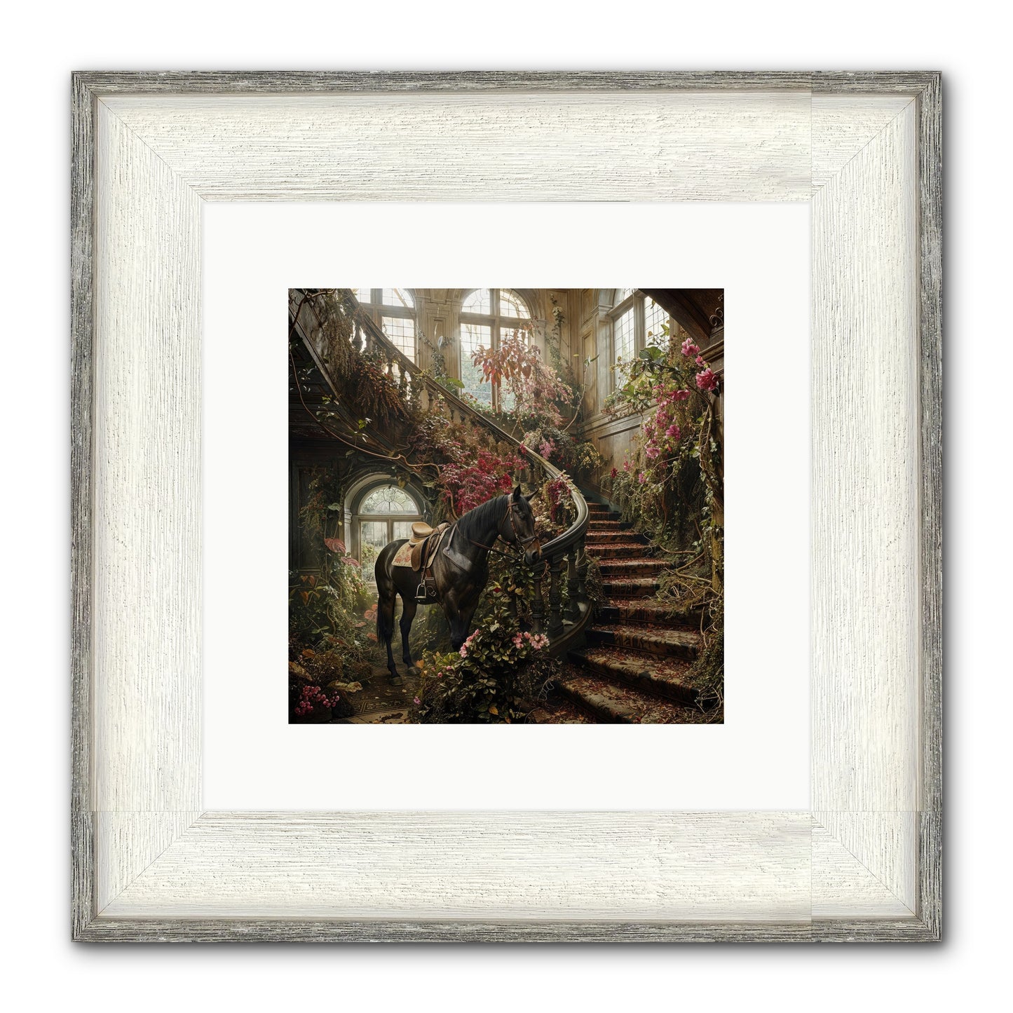 FORGOTTEN WONDERLAND NO.7 Framed Print - Driftwood White 10x10