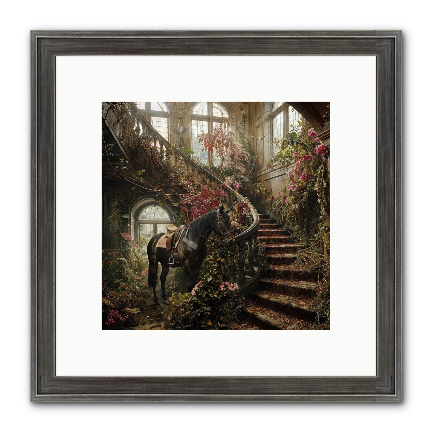 FORGOTTEN WONDERLAND NO.7 Framed Print - Slimwoods Black/Silver 10x10