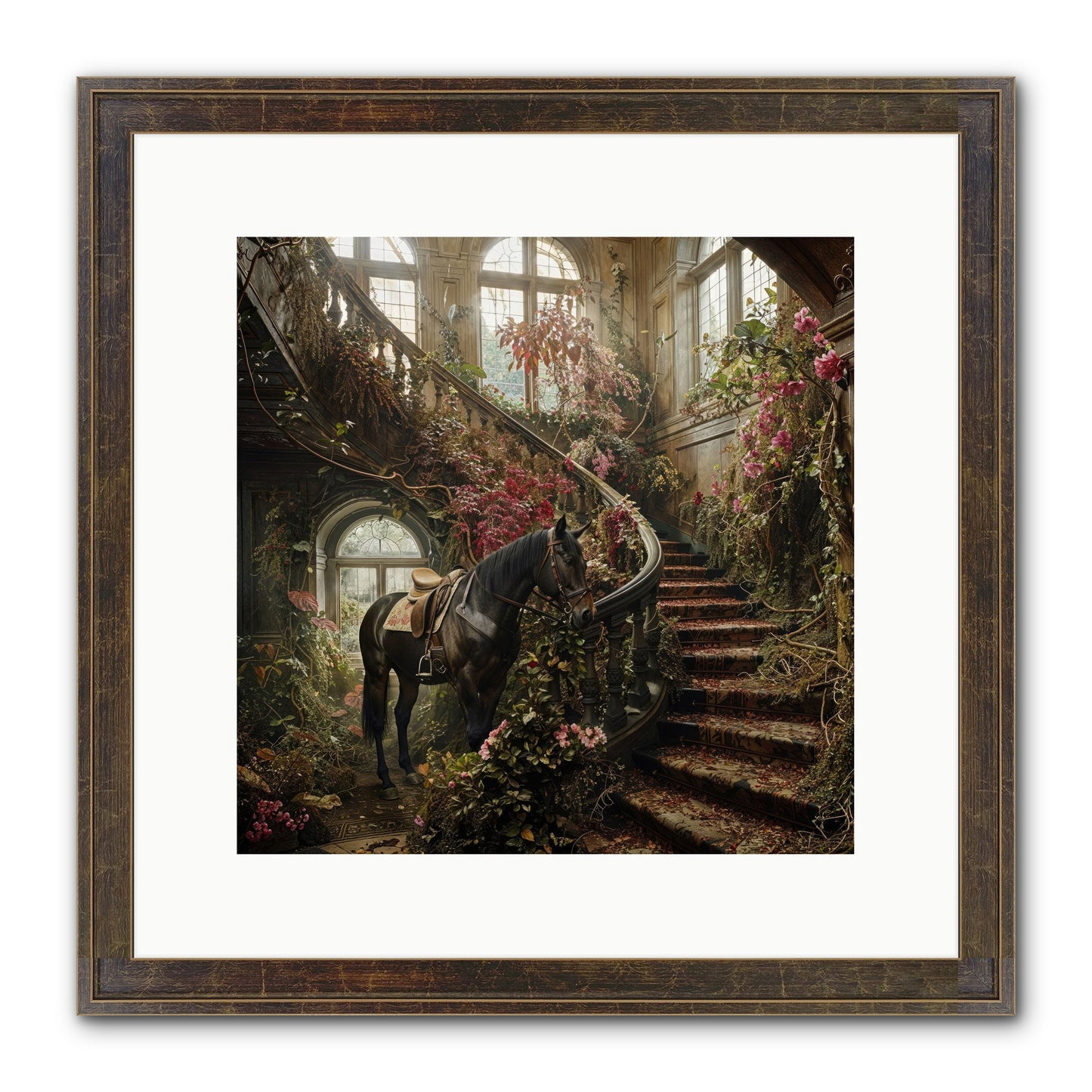 FORGOTTEN WONDERLAND NO.7 Framed Print - Slimwoods Black/Gold 12x12