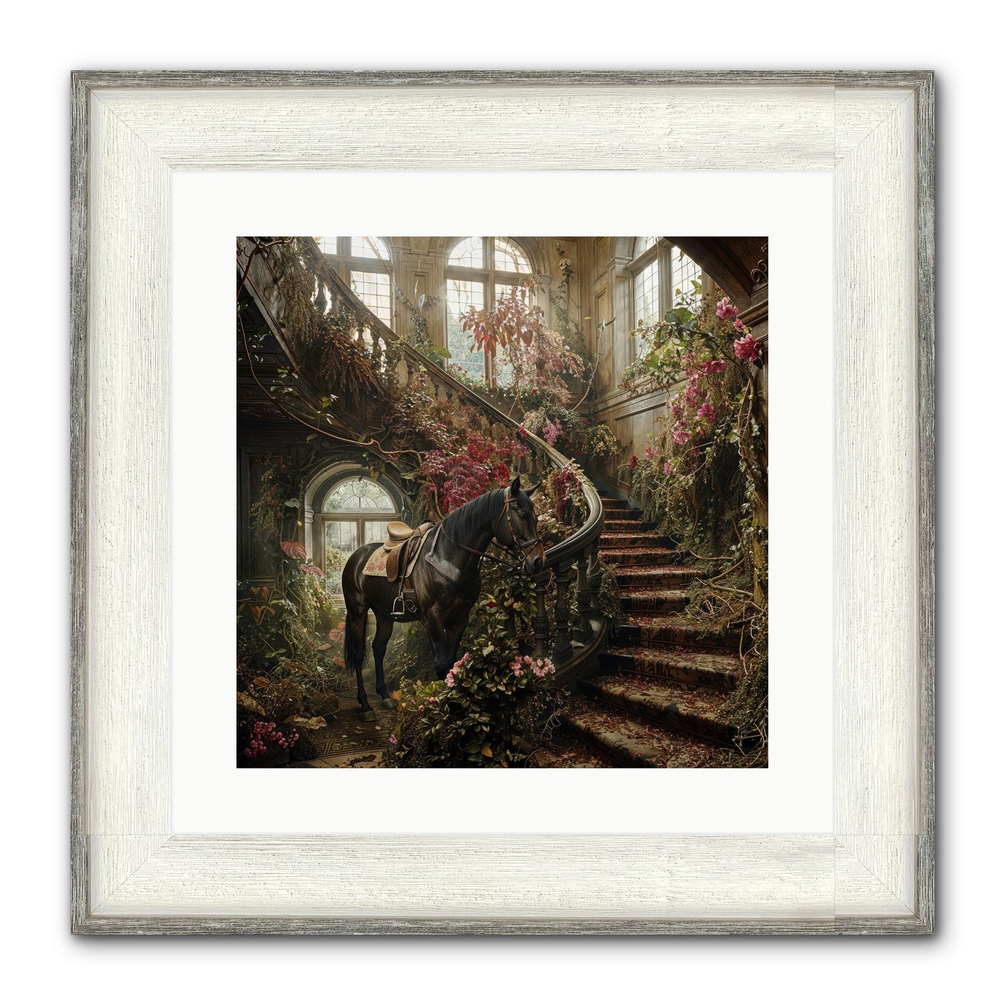 FORGOTTEN WONDERLAND NO.7 Framed Print - Driftwood White 16x16