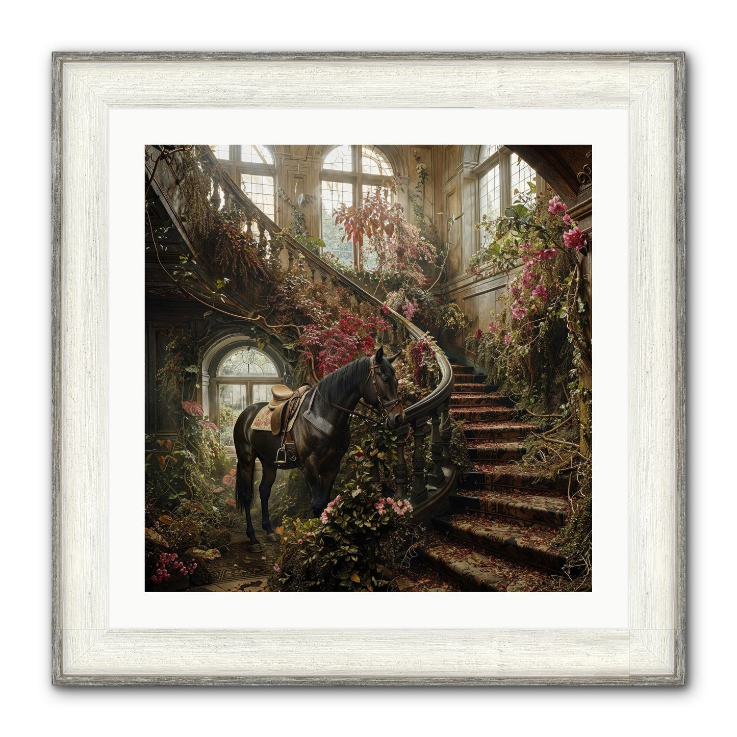 FORGOTTEN WONDERLAND NO.7 Framed Print - Driftwood White 24x24