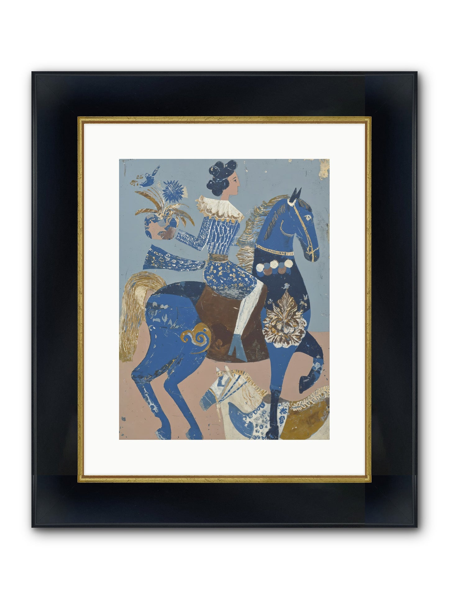 Foundational Work Framed Print - Wide Black w/Gold 12x16