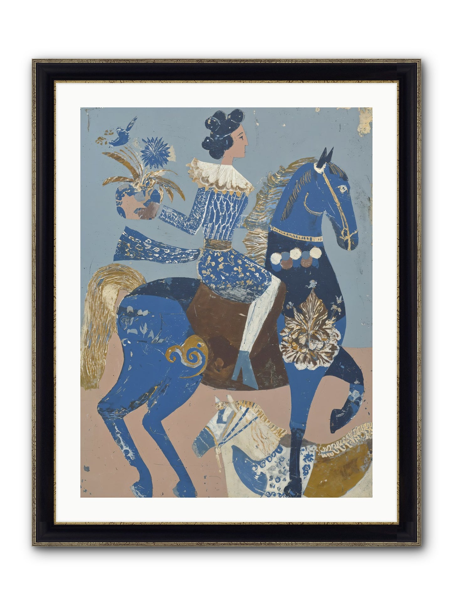 Foundational Work Framed Print - Black & Gold 24x32