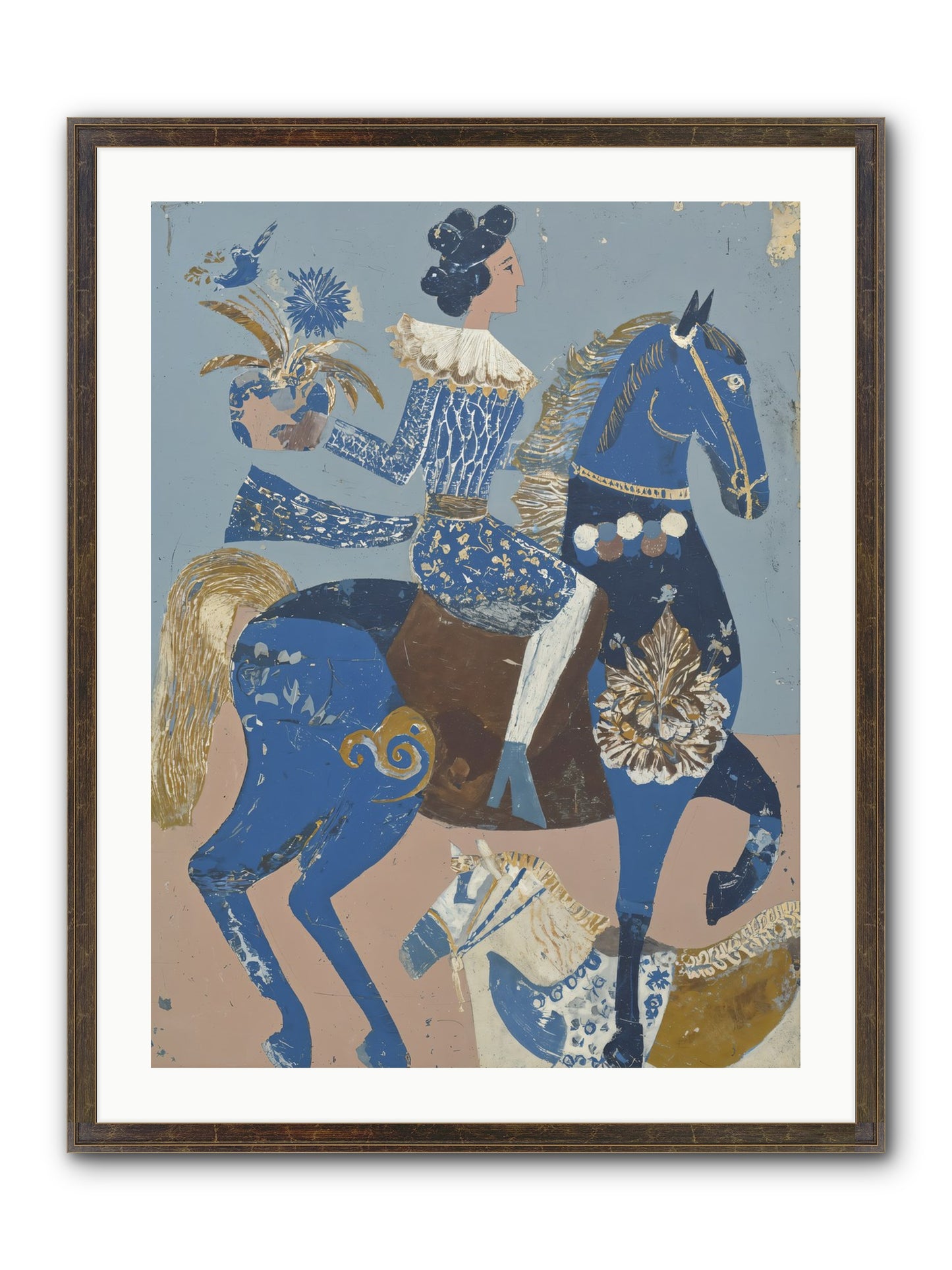 Foundational Work Framed Print - Slimwoods Black/Gold 24x32