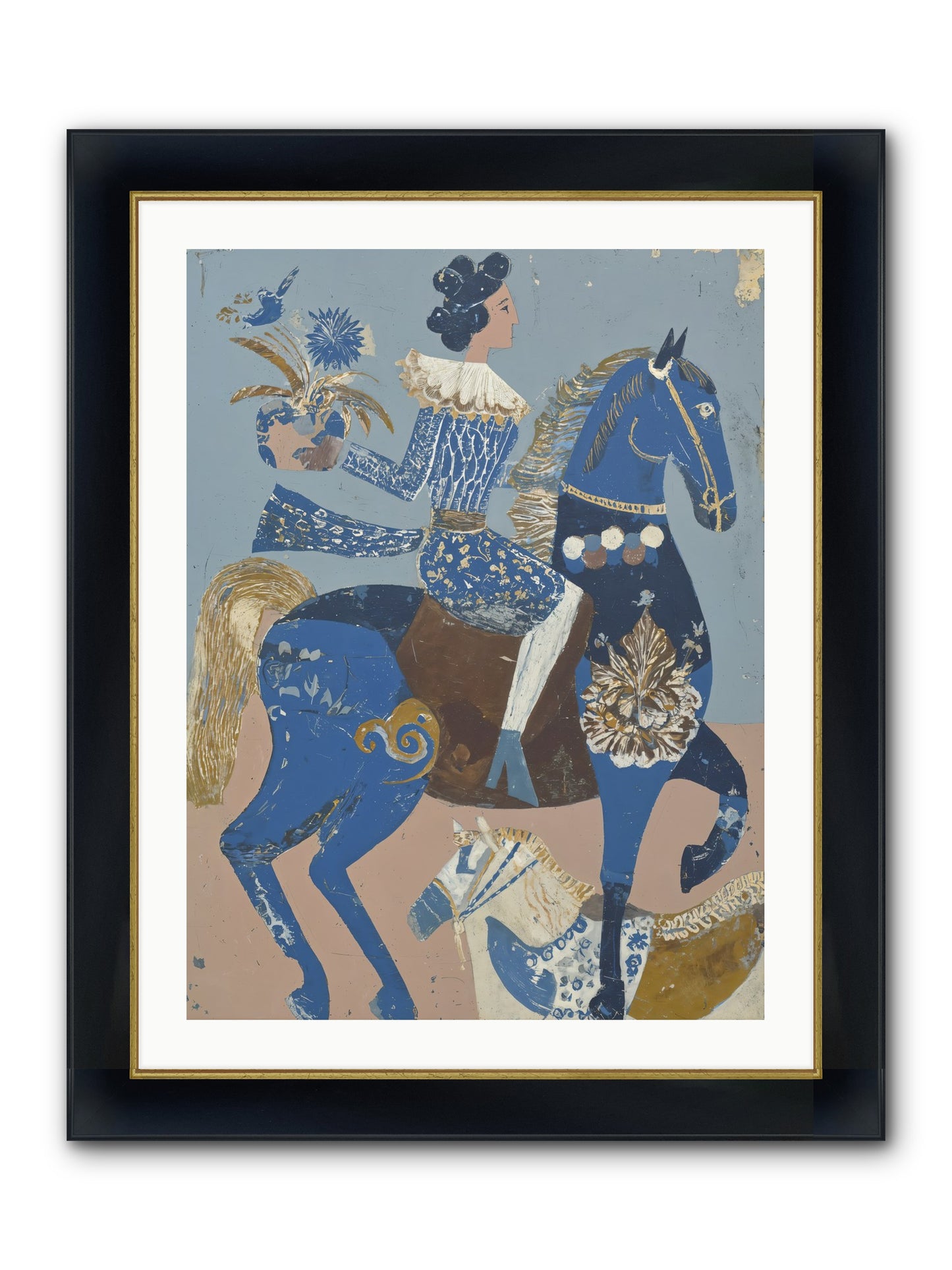Foundational Work Framed Print - Wide Black w/Gold 24x32