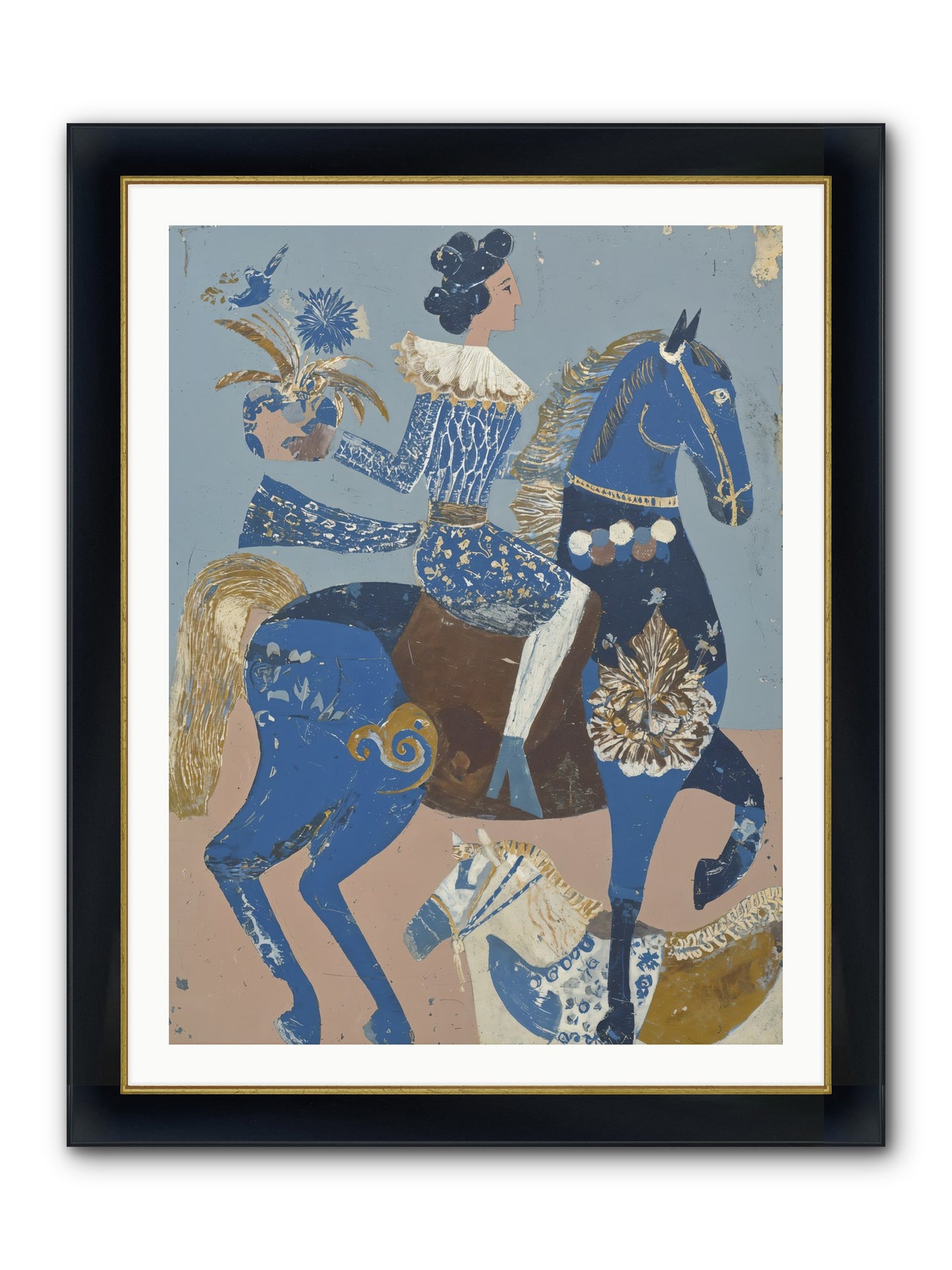 Foundational Work Framed Print - Wide Black w/Gold 30x40