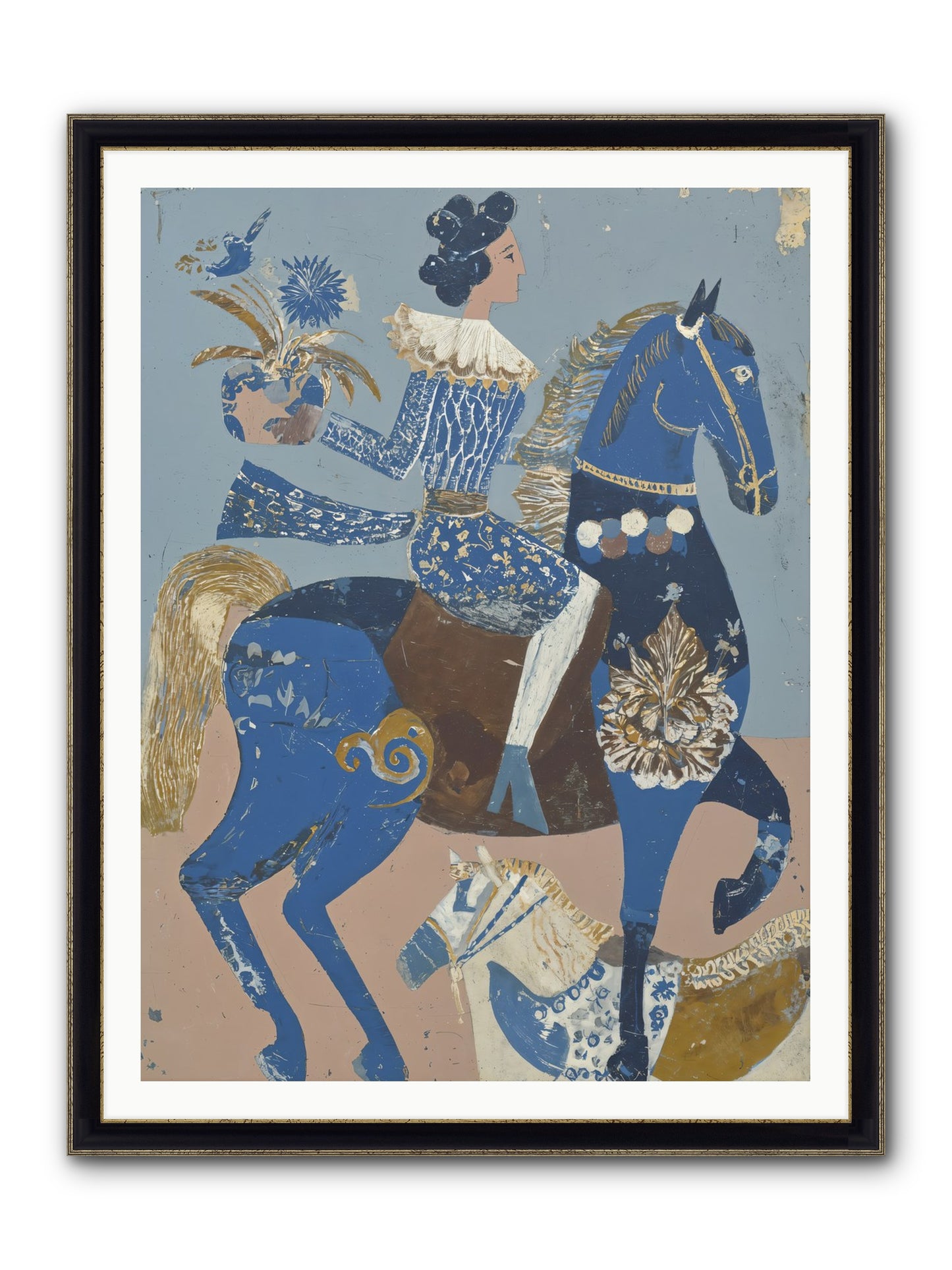 Foundational Work Framed Print - Black & Gold 36x48