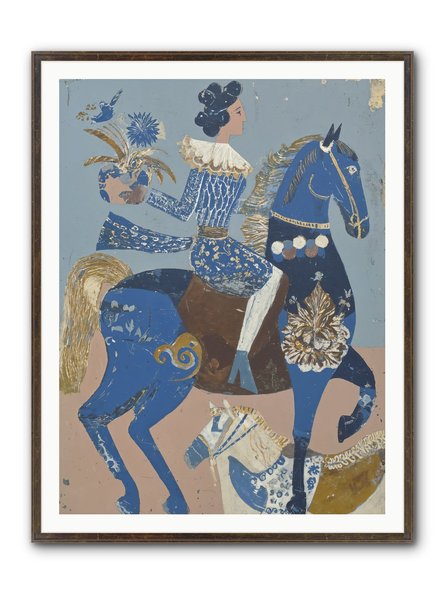 Foundational Work Framed Print - Slimwoods Black/Gold 36x48
