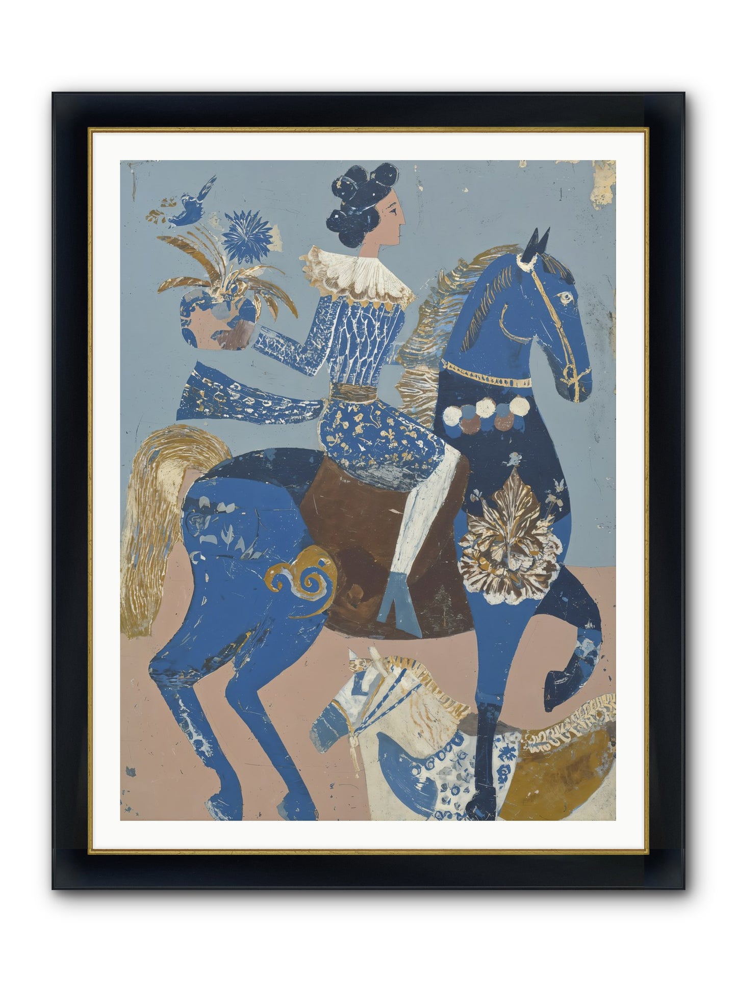 Foundational Work Framed Print - Wide Black w/Gold 36x48