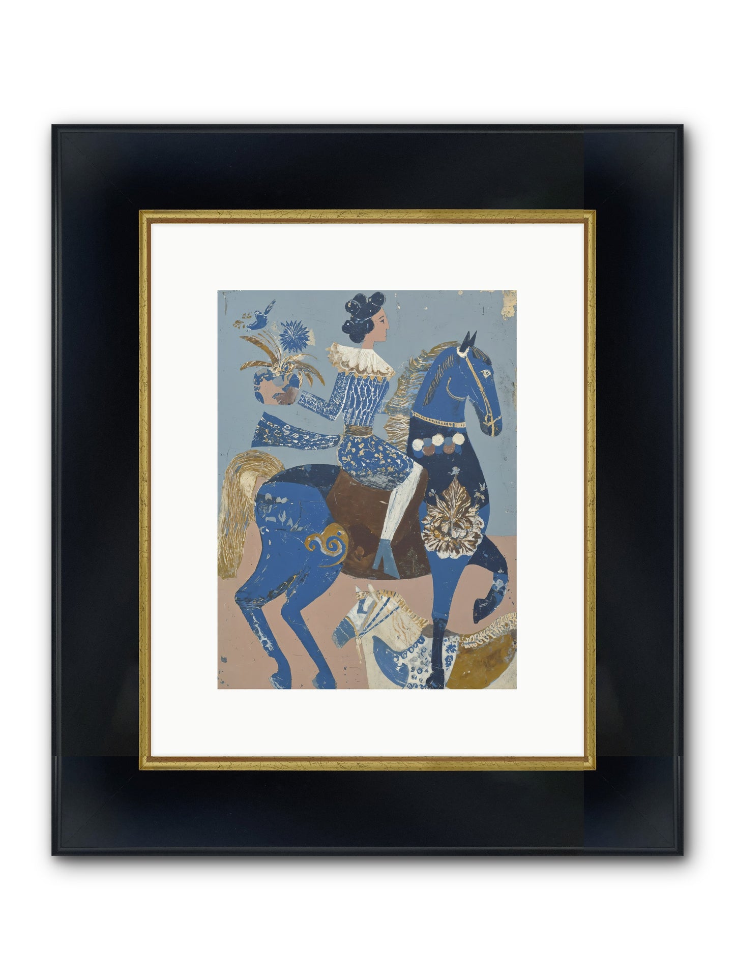 Foundational Work Framed Print - Wide Black w/Gold 9x12
