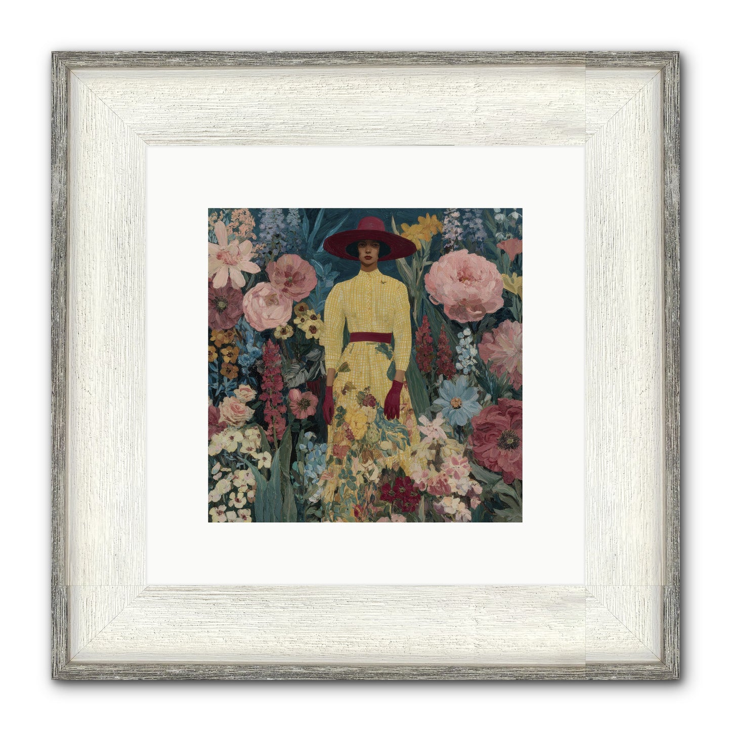 Foxglove Boulevard Framed Print - Driftwood White 10x10