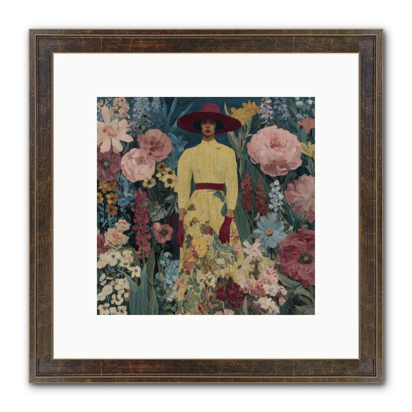 Foxglove Boulevard Framed Print - Slimwoods Black/Gold 10x10
