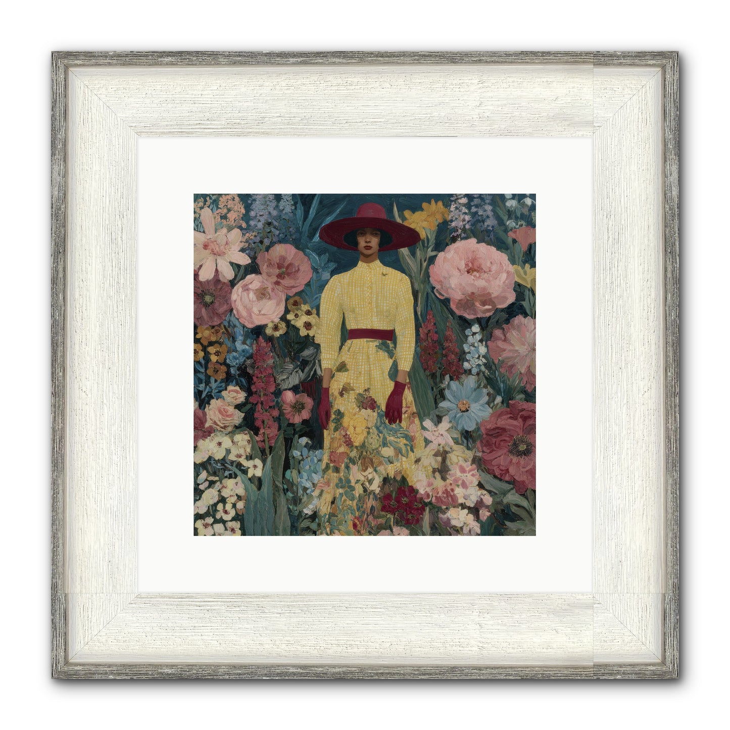 Foxglove Boulevard Framed Print - Driftwood White 12x12