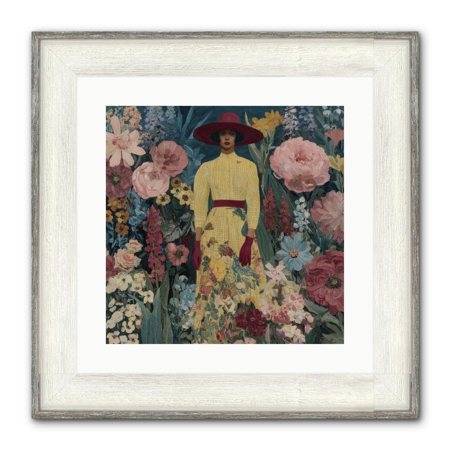 Foxglove Boulevard Framed Print - Driftwood White 16x16