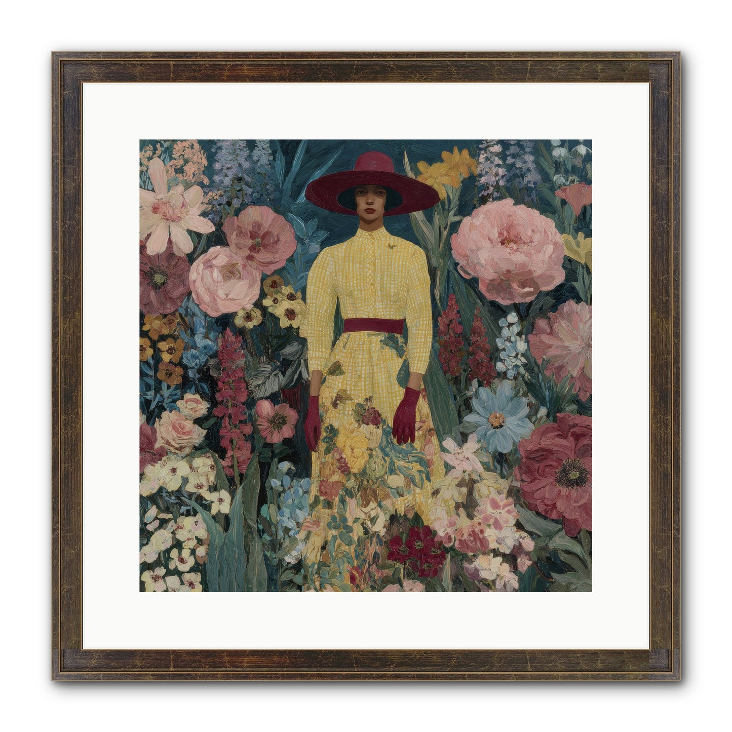 Foxglove Boulevard Framed Print - Slimwoods Black/Gold 16x16
