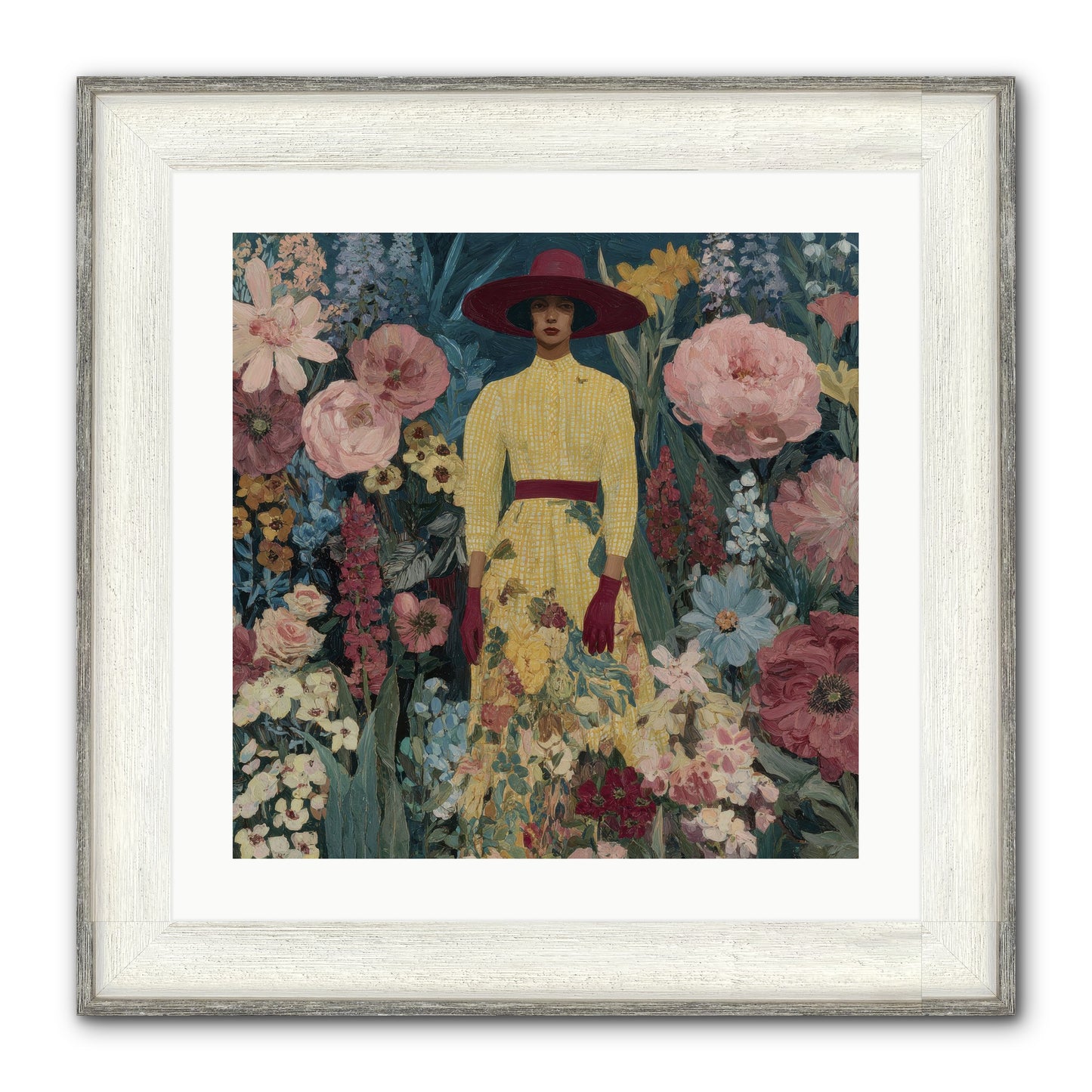 Foxglove Boulevard Framed Print - Driftwood White 20x20