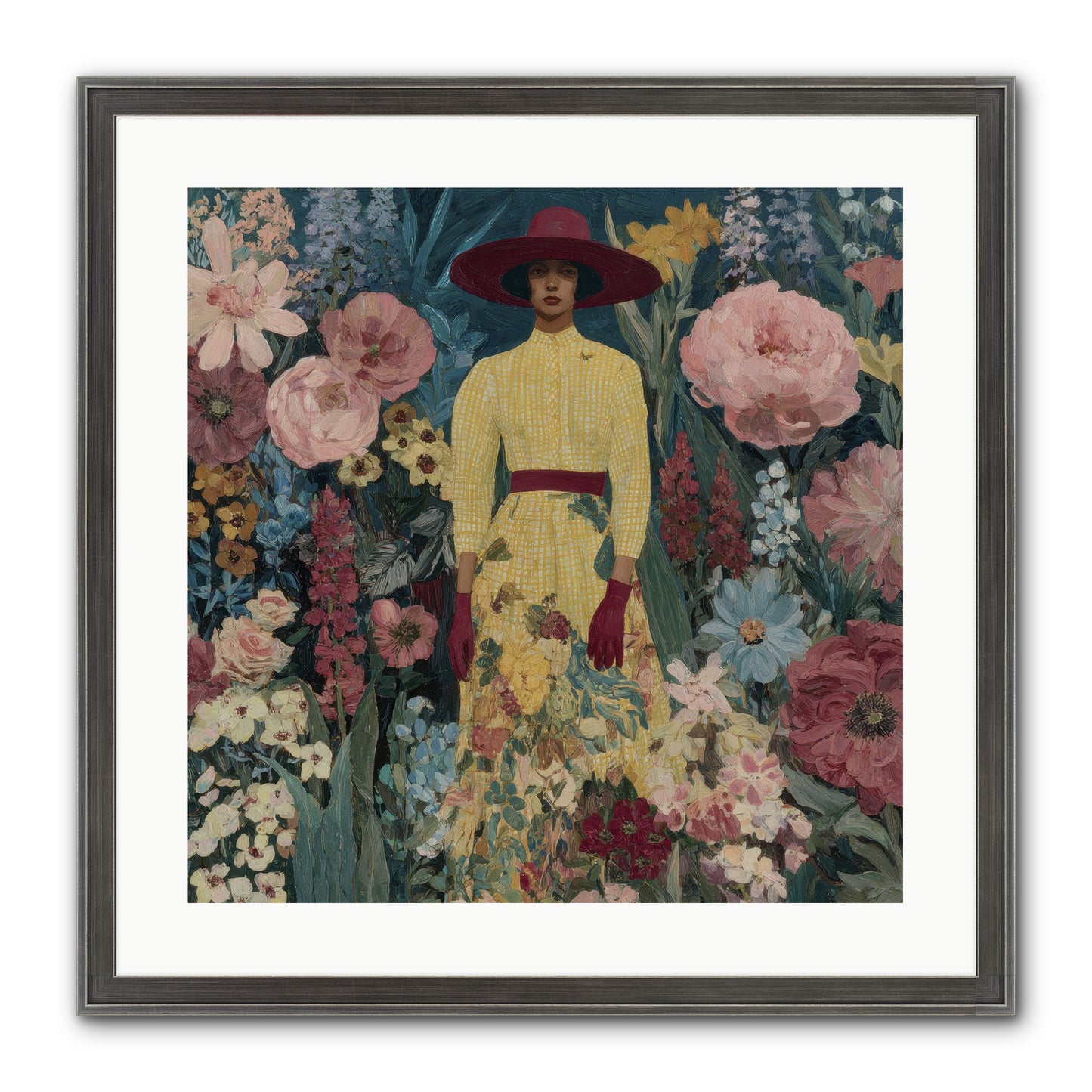 Foxglove Boulevard Framed Print - Slimwoods Black/Silver 20x20