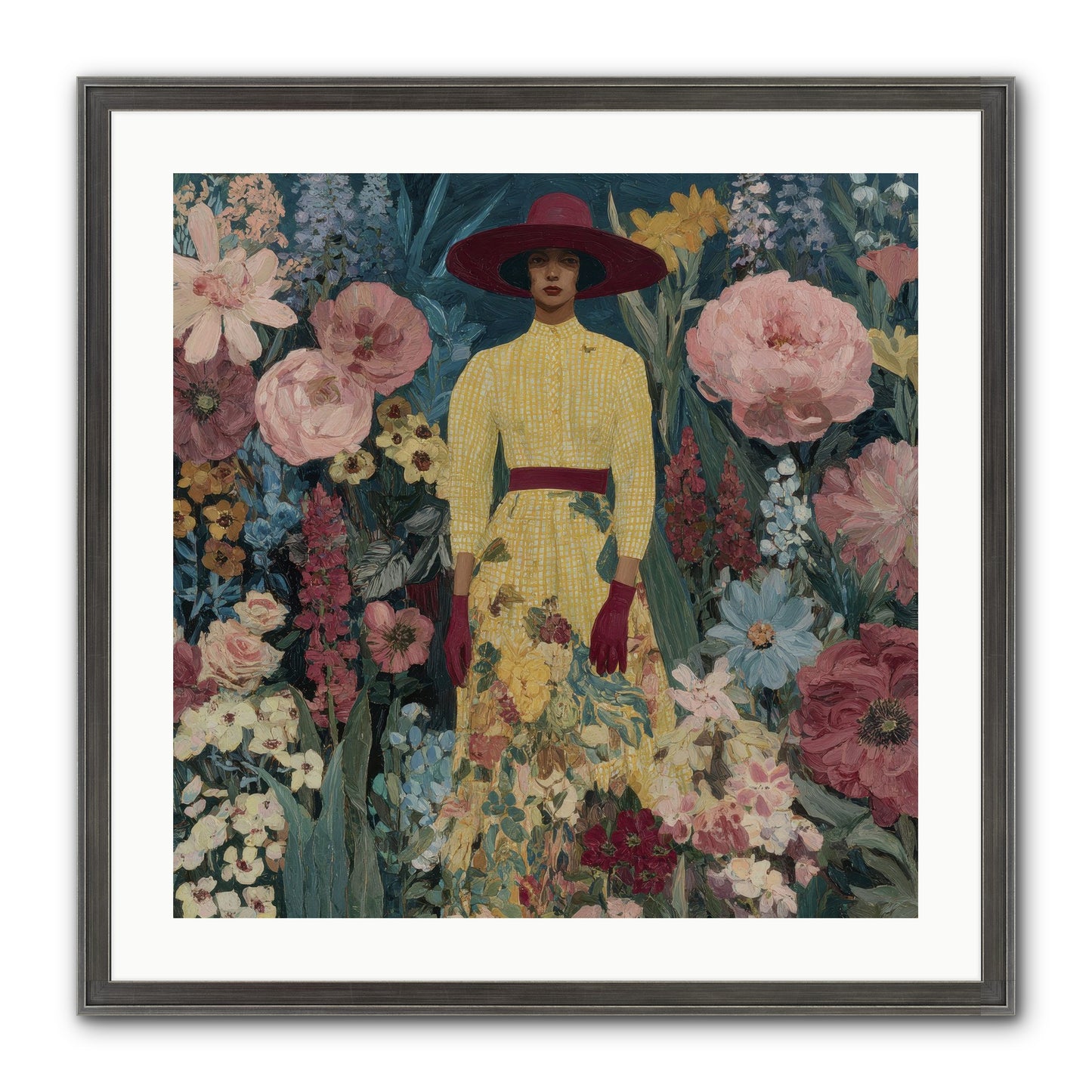 Foxglove Boulevard Framed Print - Slimwoods Black/Silver 24x24