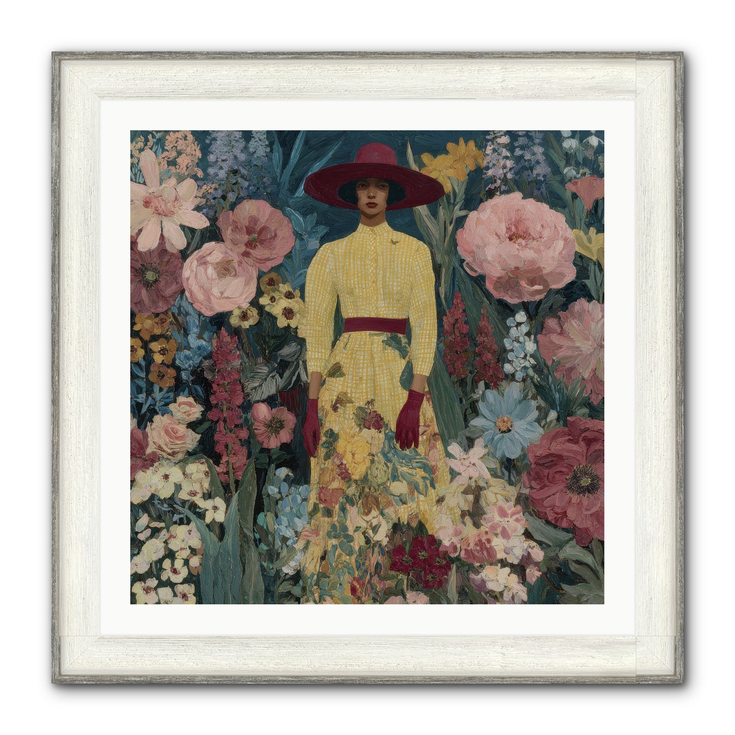 Foxglove Boulevard Framed Print - Driftwood White 30x30