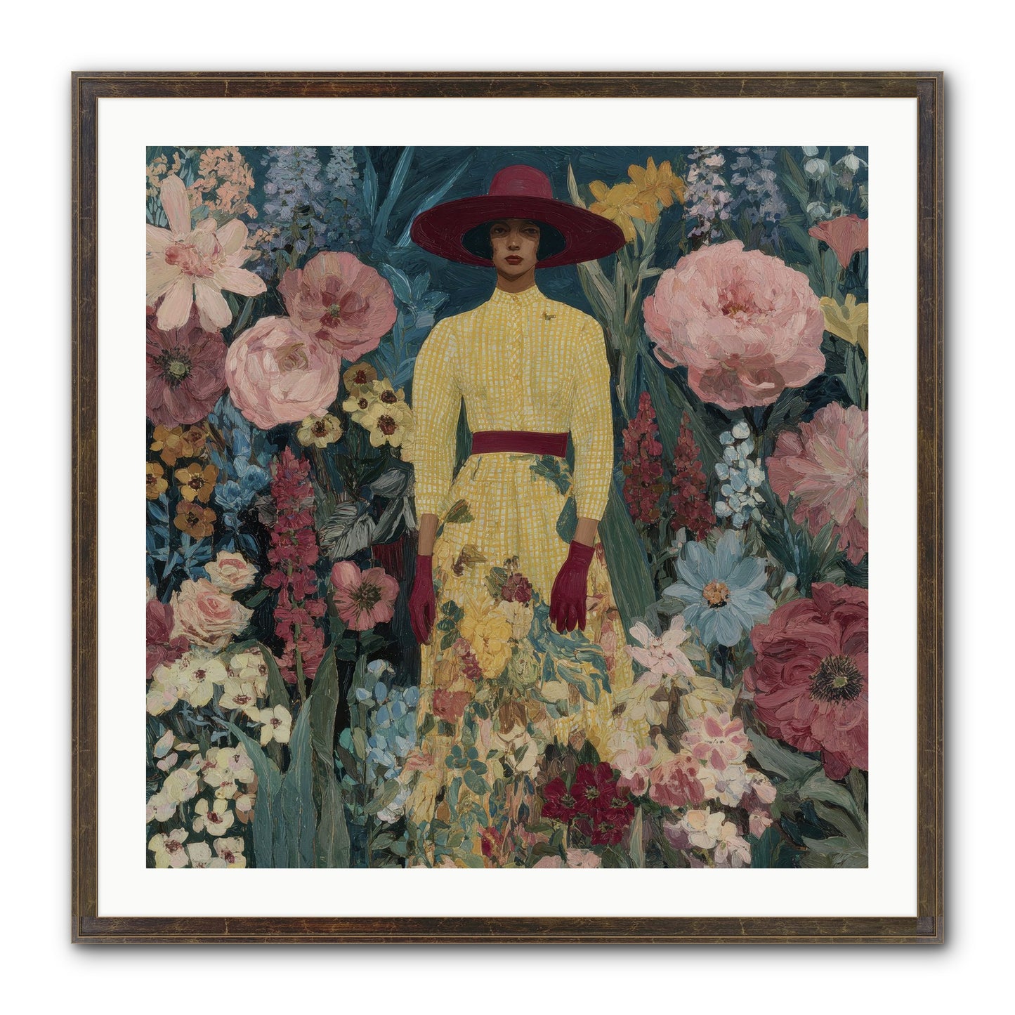 Foxglove Boulevard Framed Print - Slimwoods Black/Gold 30x30