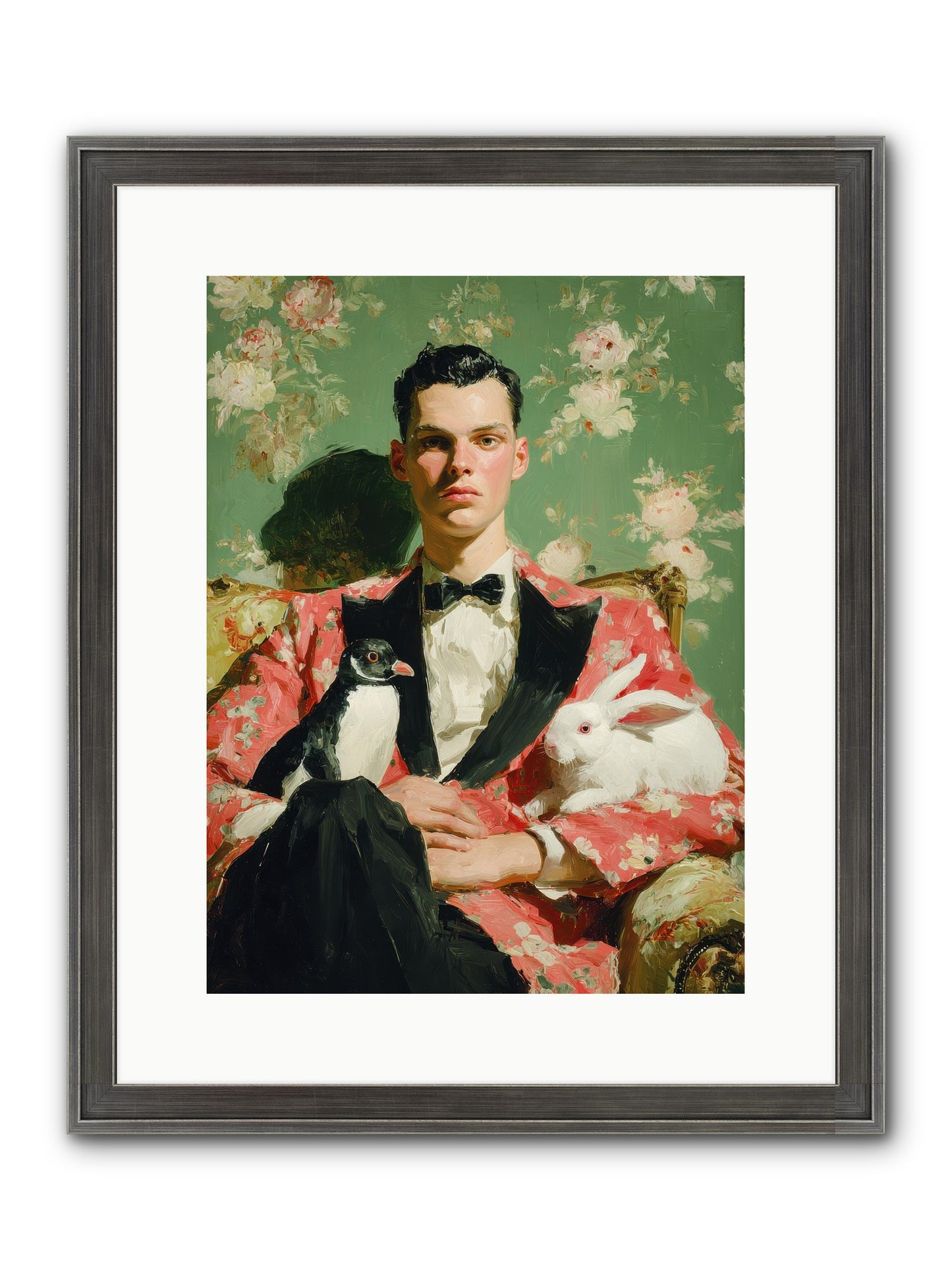 Foxglove & Fellows Framed Print - Slimwoods Black/Silver 12x16