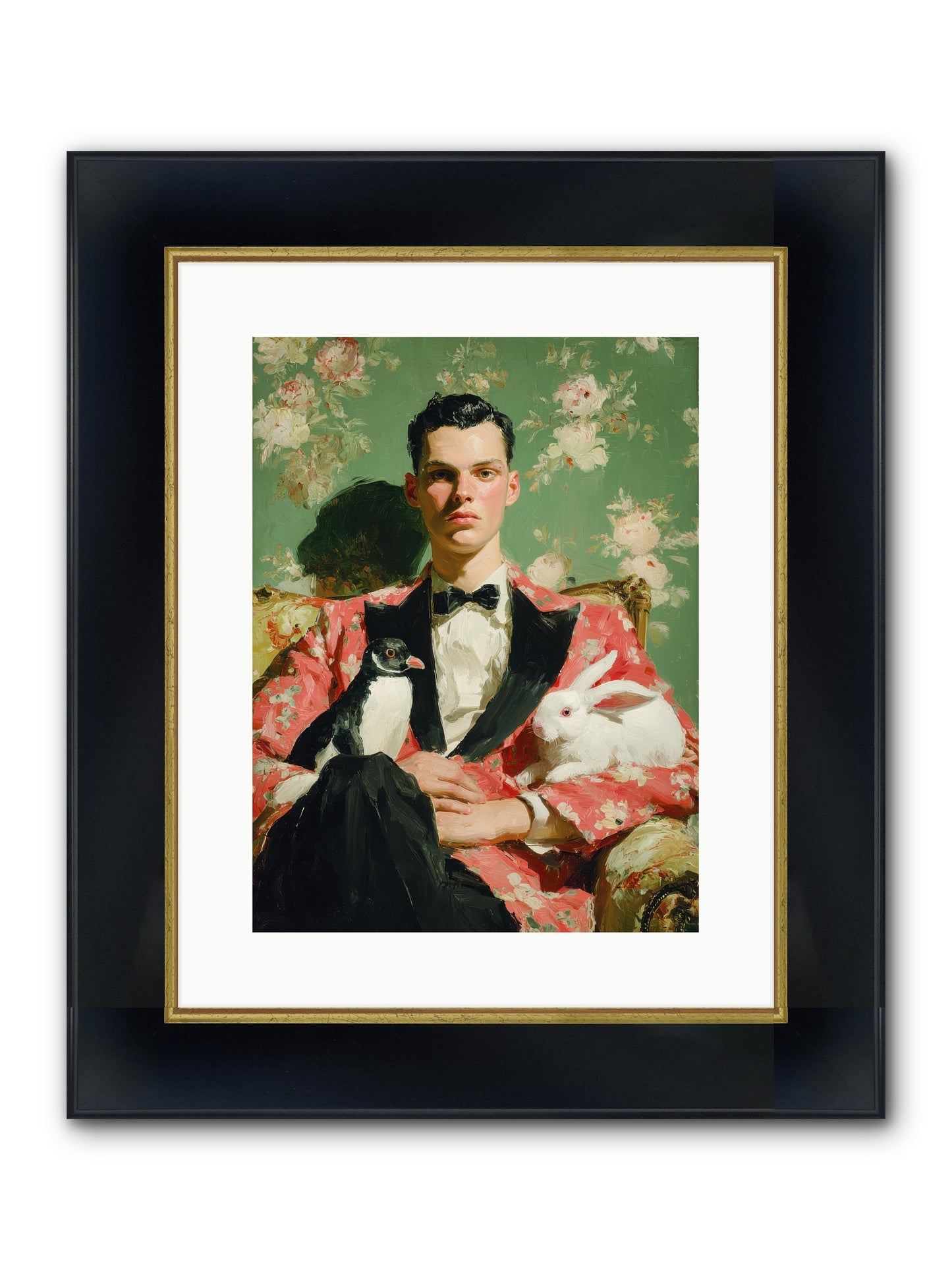 Foxglove & Fellows Framed Print - Wide Black w/Gold 12x16