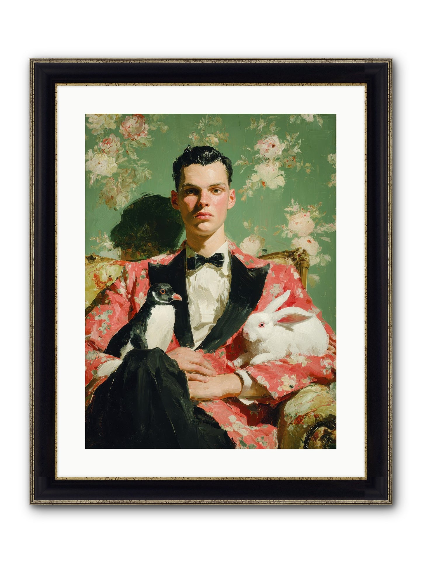 Foxglove & Fellows Framed Print - Black & Gold 18x24