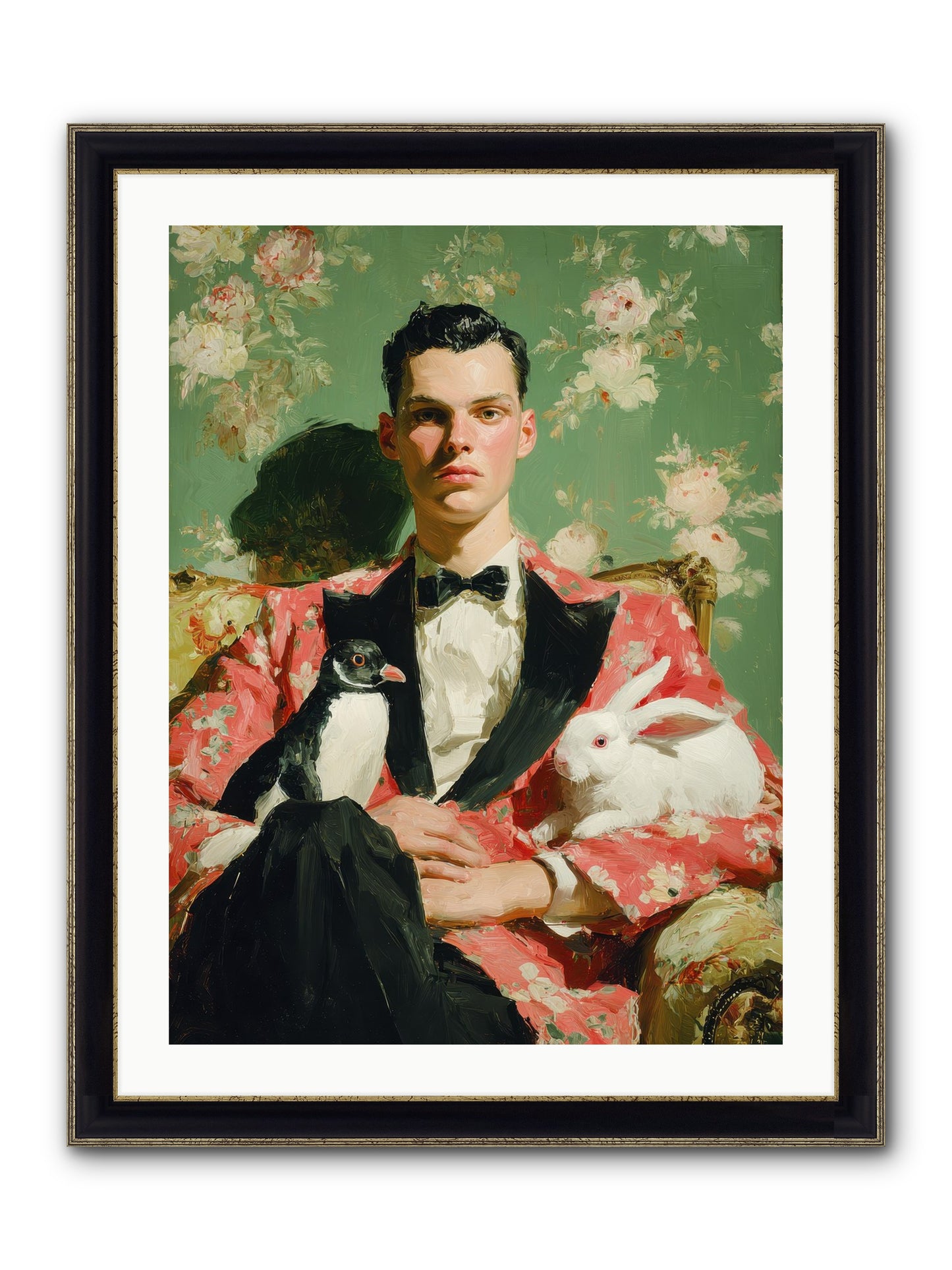 Foxglove & Fellows Framed Print - Black & Gold 24x32