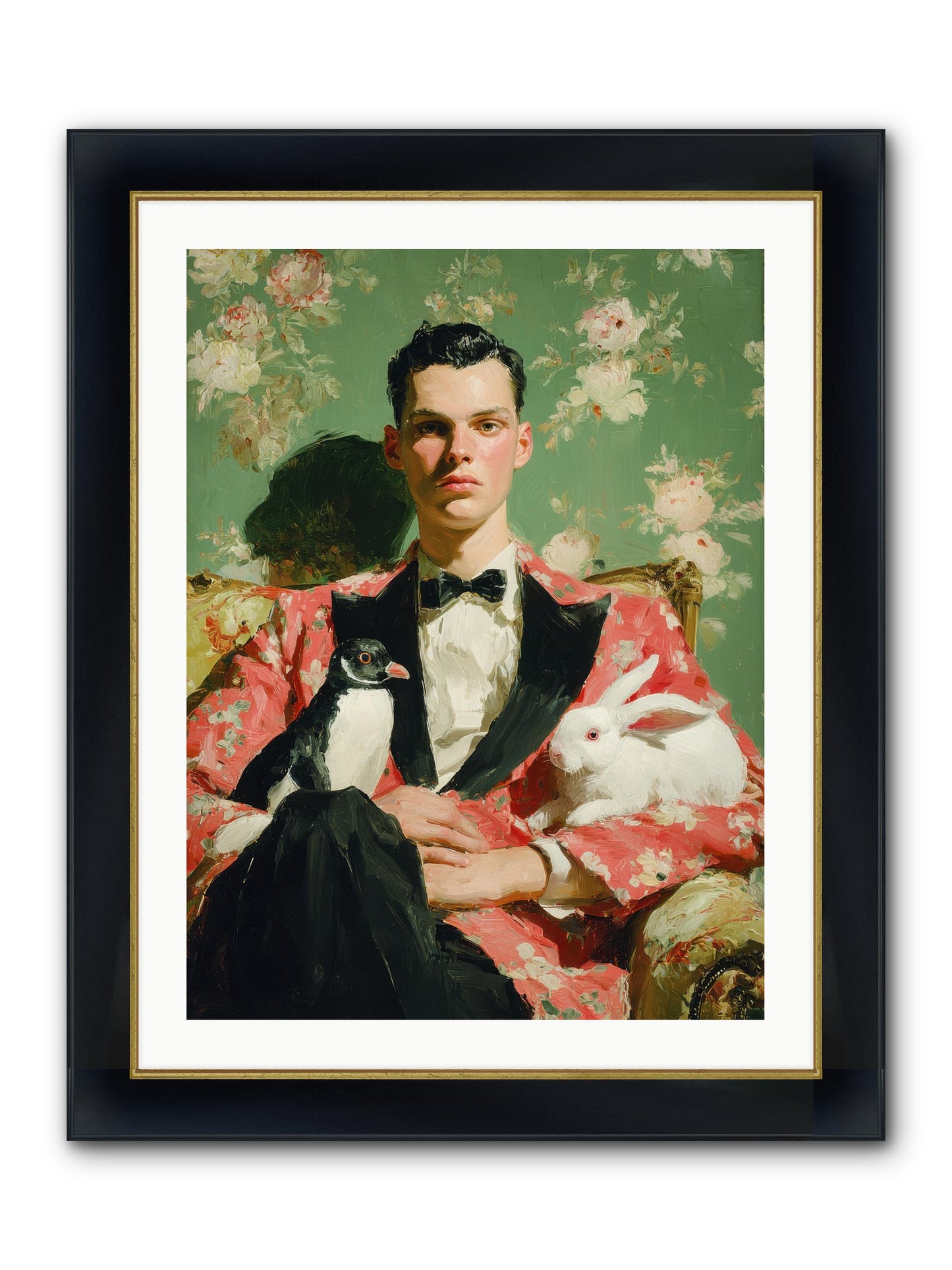 Foxglove & Fellows Framed Print - Wide Black w/Gold 24x32