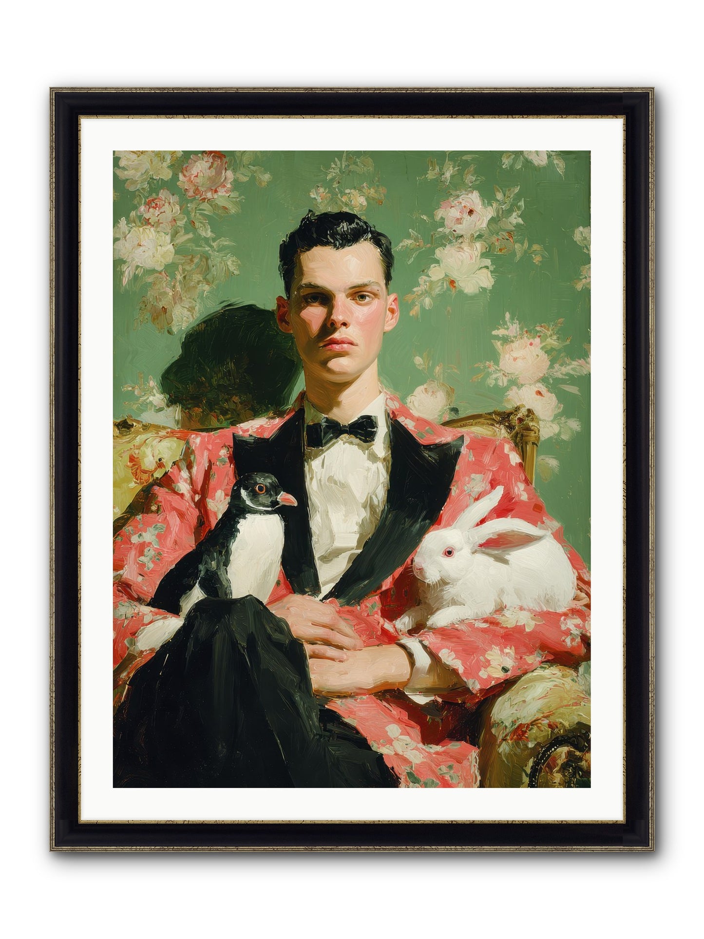 Foxglove & Fellows Framed Print - Black & Gold 30x40
