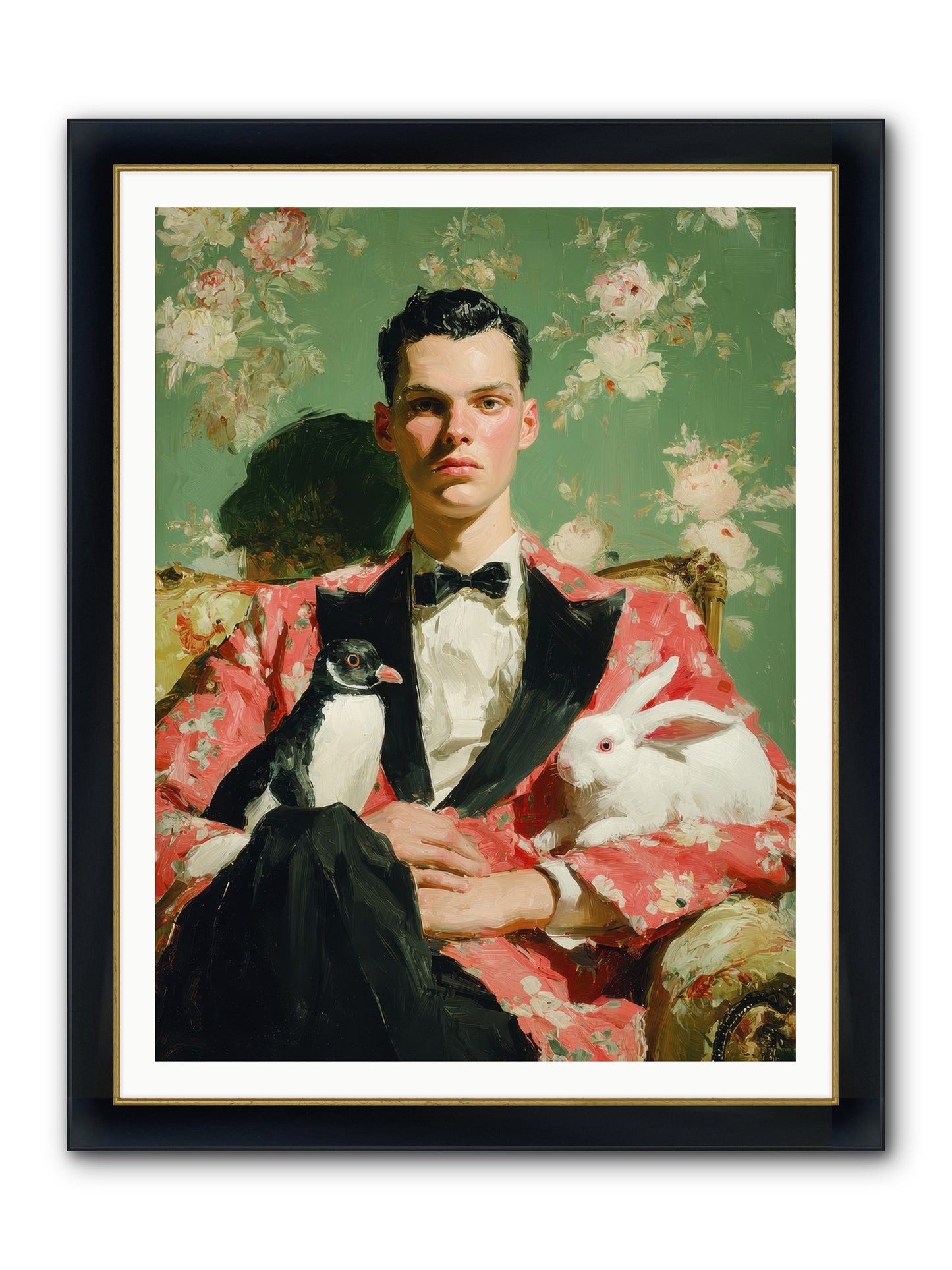 Foxglove & Fellows Framed Print - Wide Black w/Gold 36x48