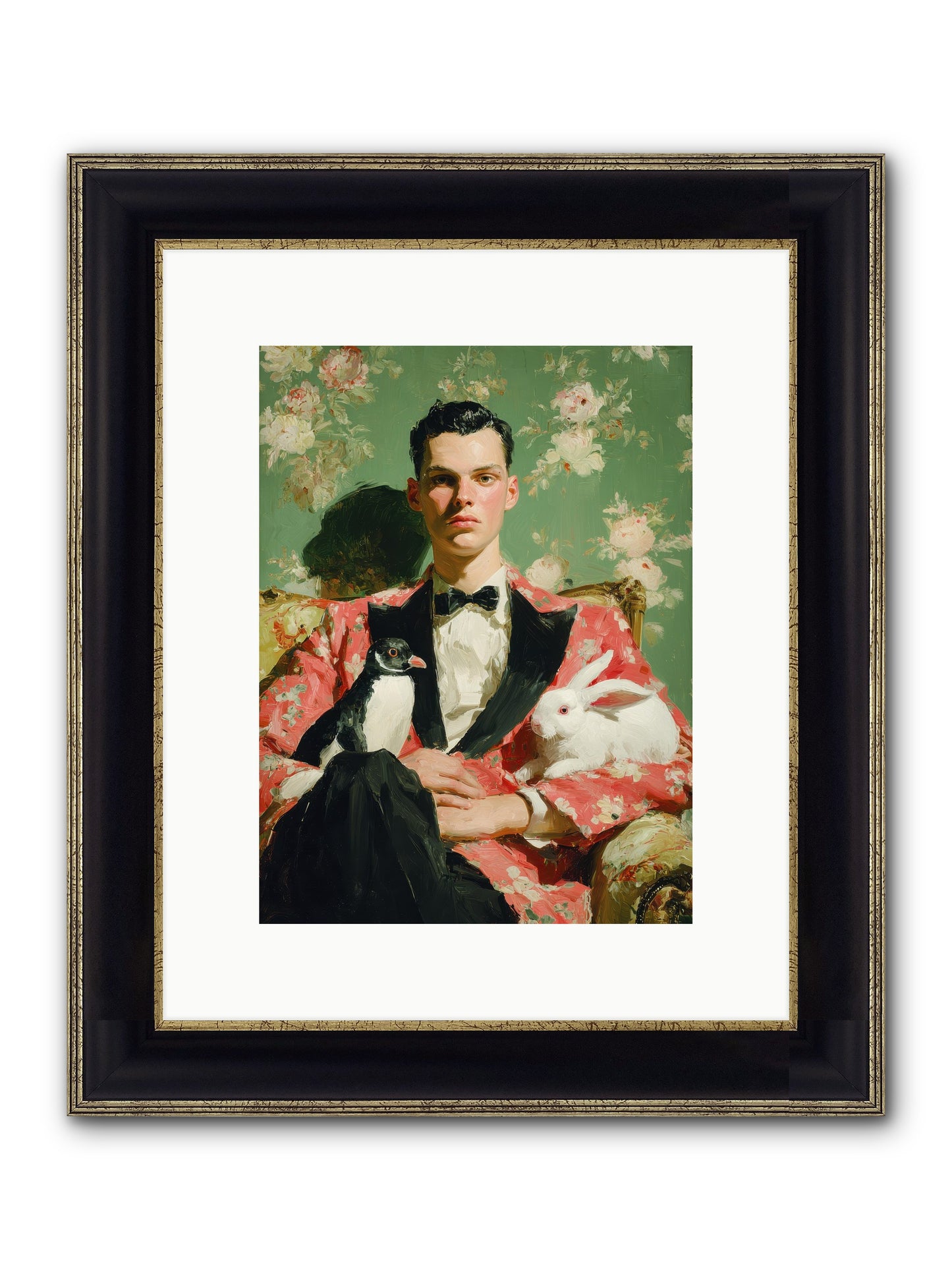 Foxglove & Fellows Framed Print - Black & Gold 9x12