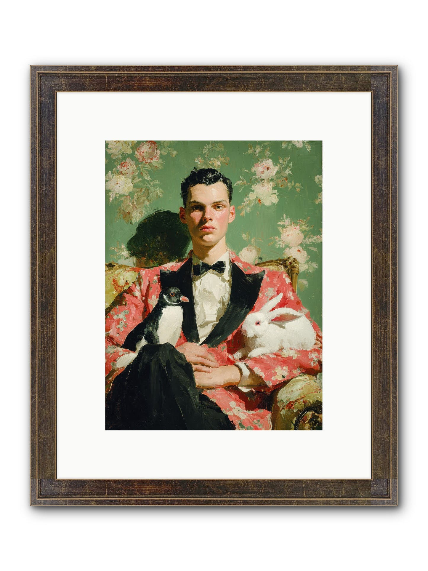 Foxglove & Fellows Framed Print - Slimwoods Black/Gold 9x12