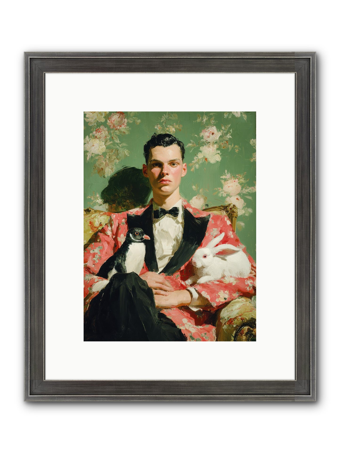 Foxglove & Fellows Framed Print - Slimwoods Black/Silver 9x12