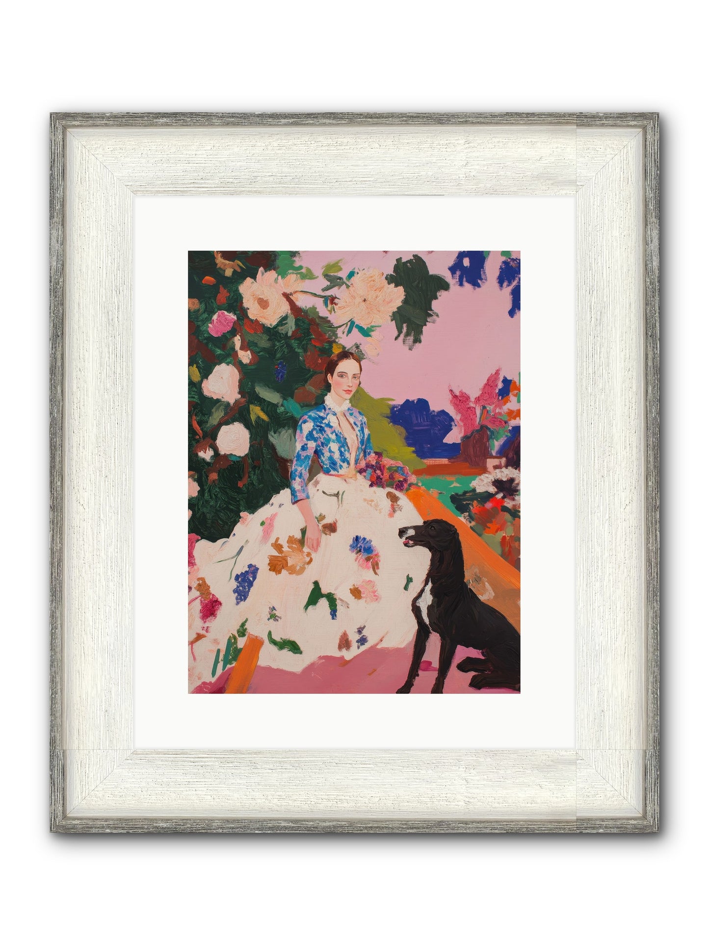 Fragrant Belvedere Framed Print - Driftwood White 12x16