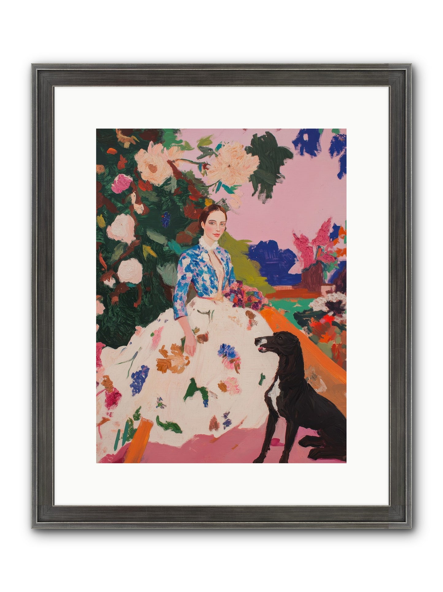 Fragrant Belvedere Framed Print - Slimwoods Black/Silver 12x16