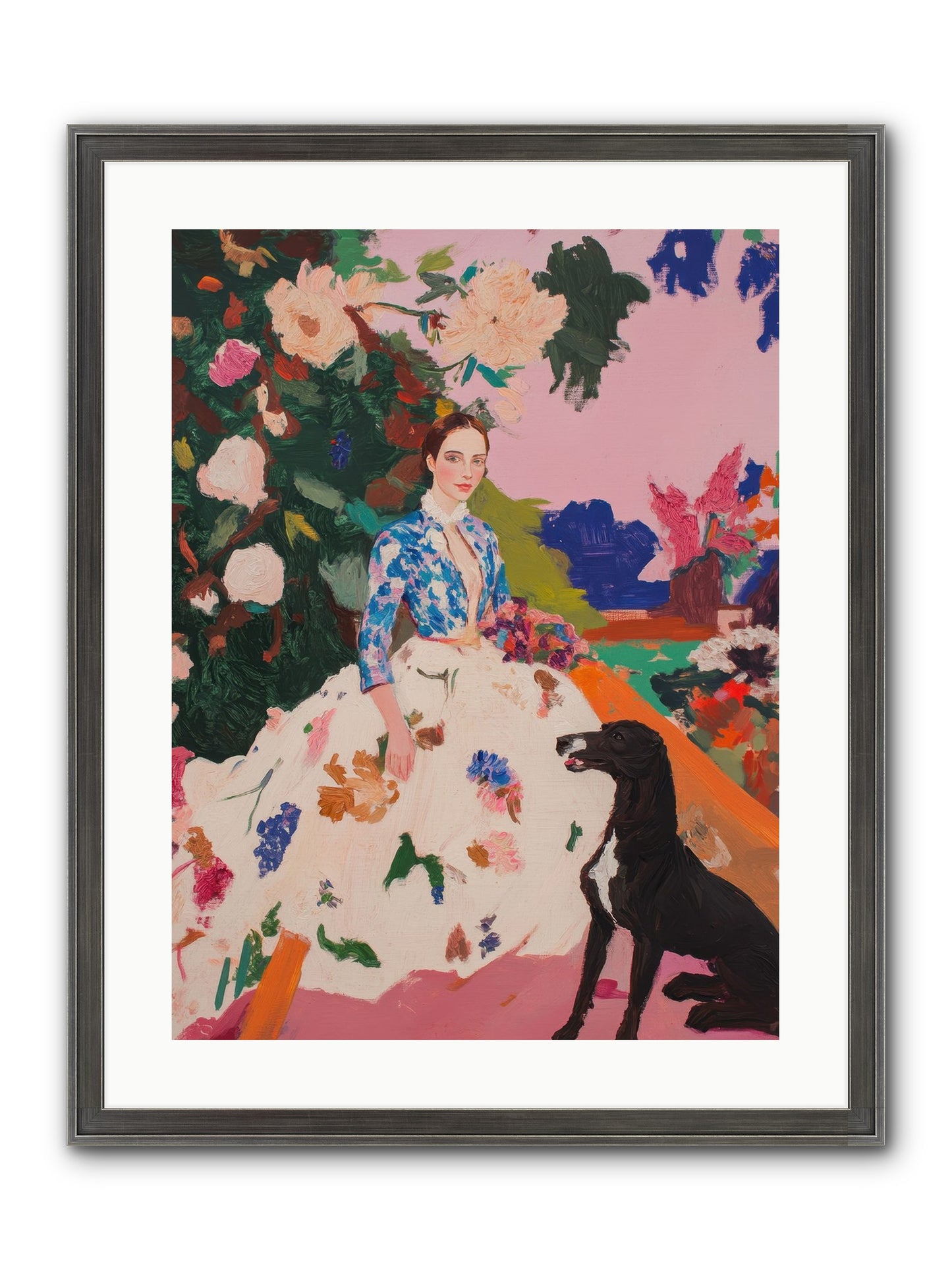 Fragrant Belvedere Framed Print - Slimwoods Black/Silver 18x24
