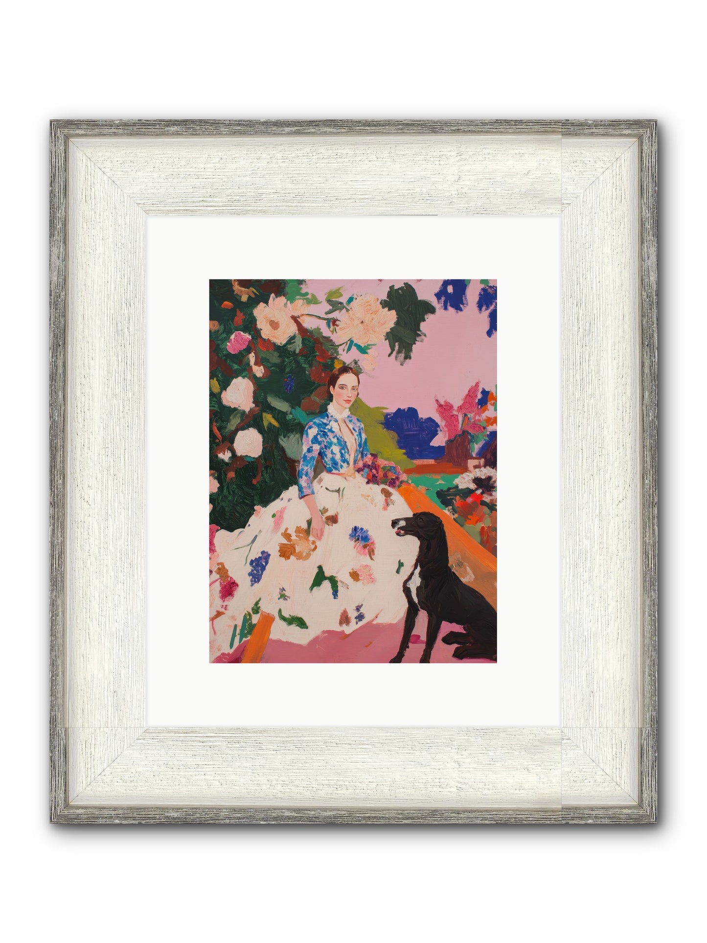 Fragrant Belvedere Framed Print - Driftwood White 9x12