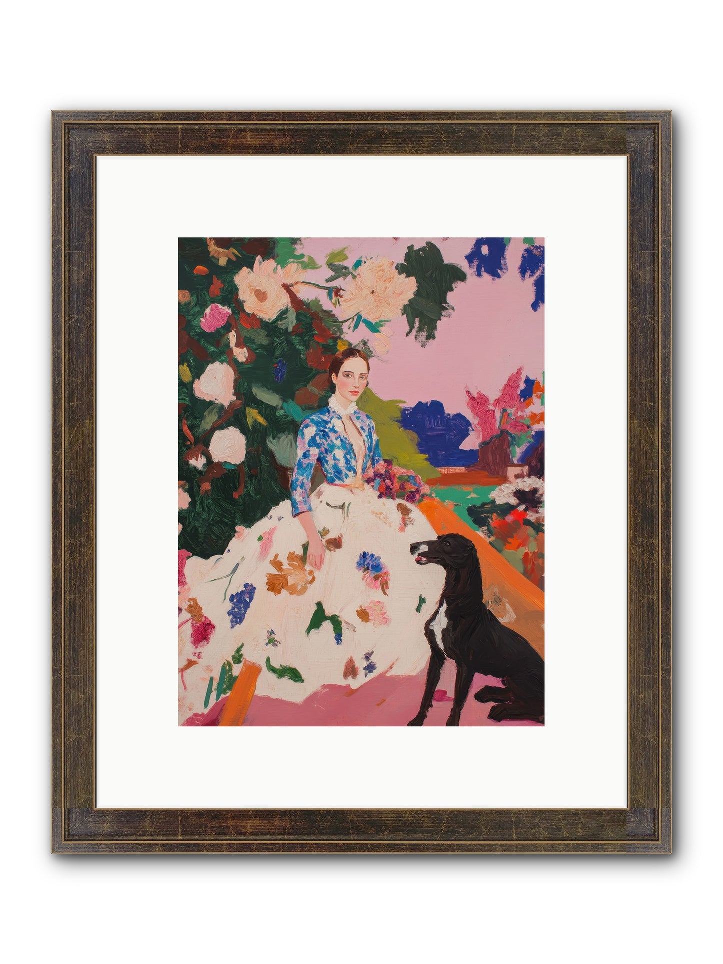 Fragrant Belvedere Framed Print - Slimwoods Black/Gold 9x12