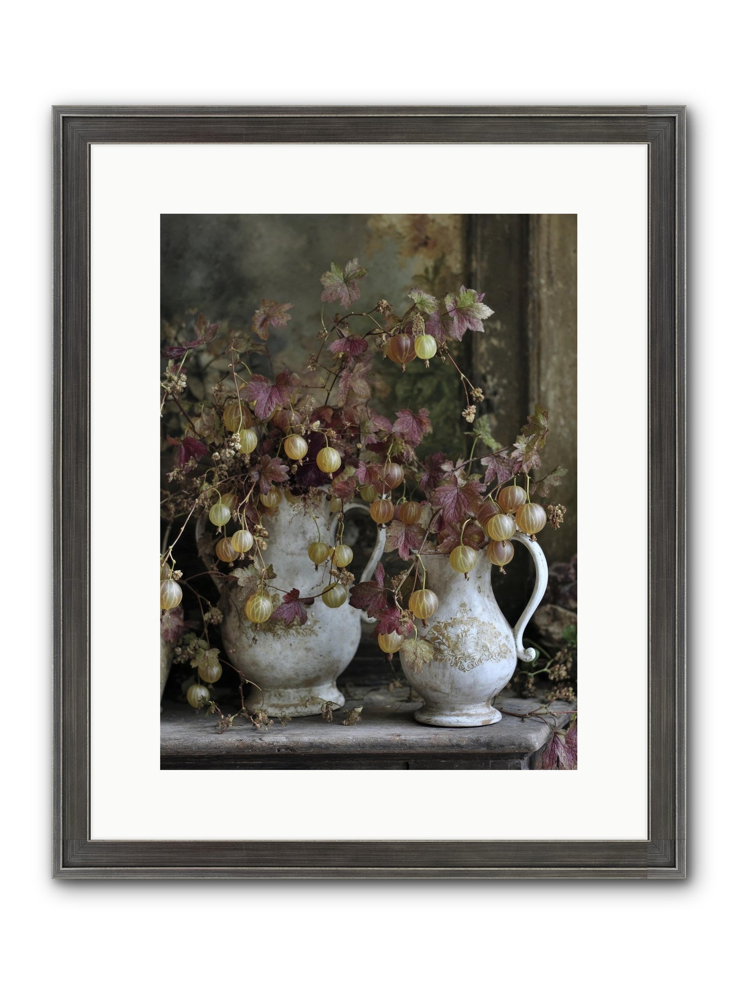 Francine Framed Print - Slimwoods Black/Silver 12x16