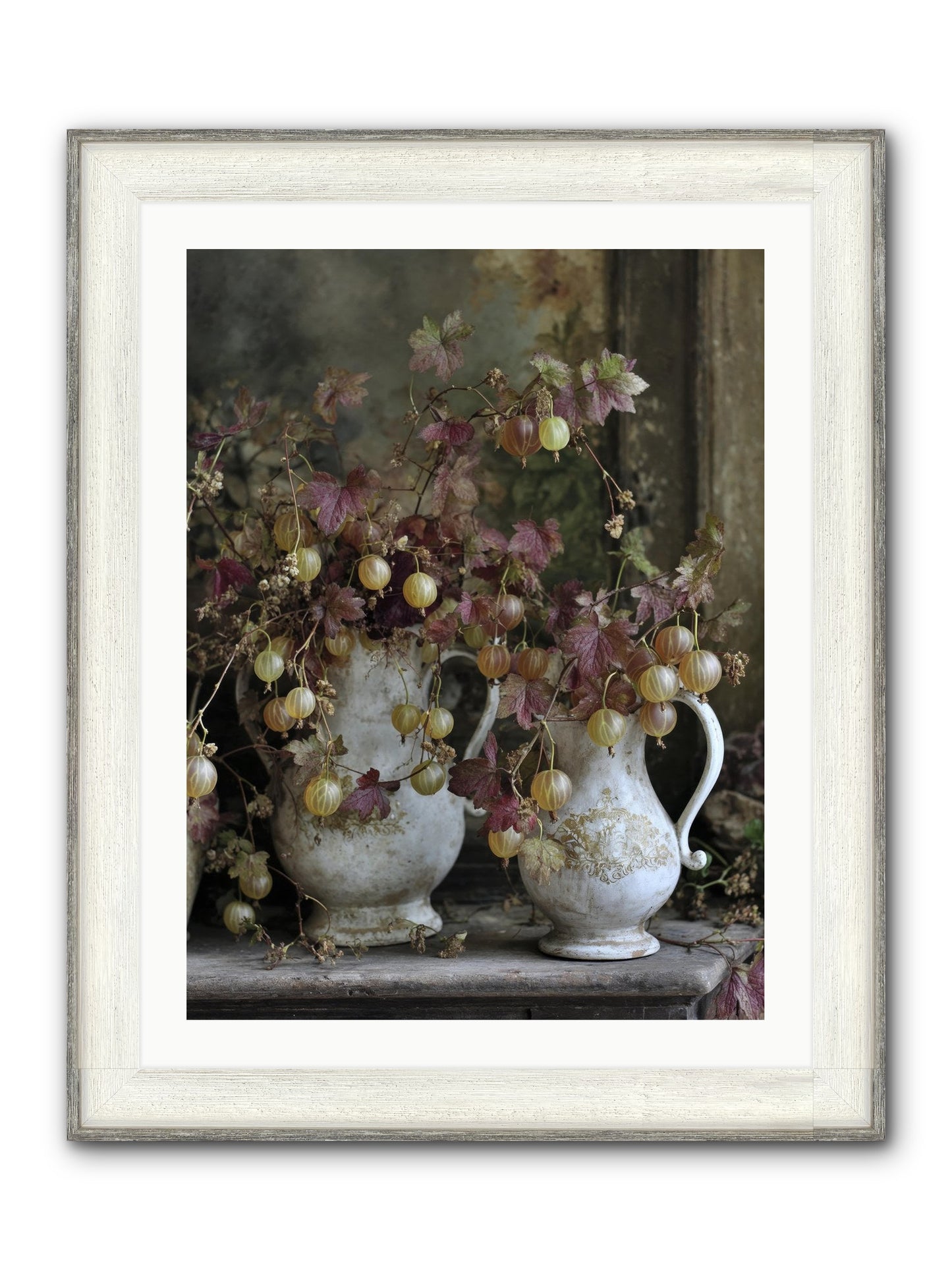 Francine Framed Print - Driftwood White 24x32