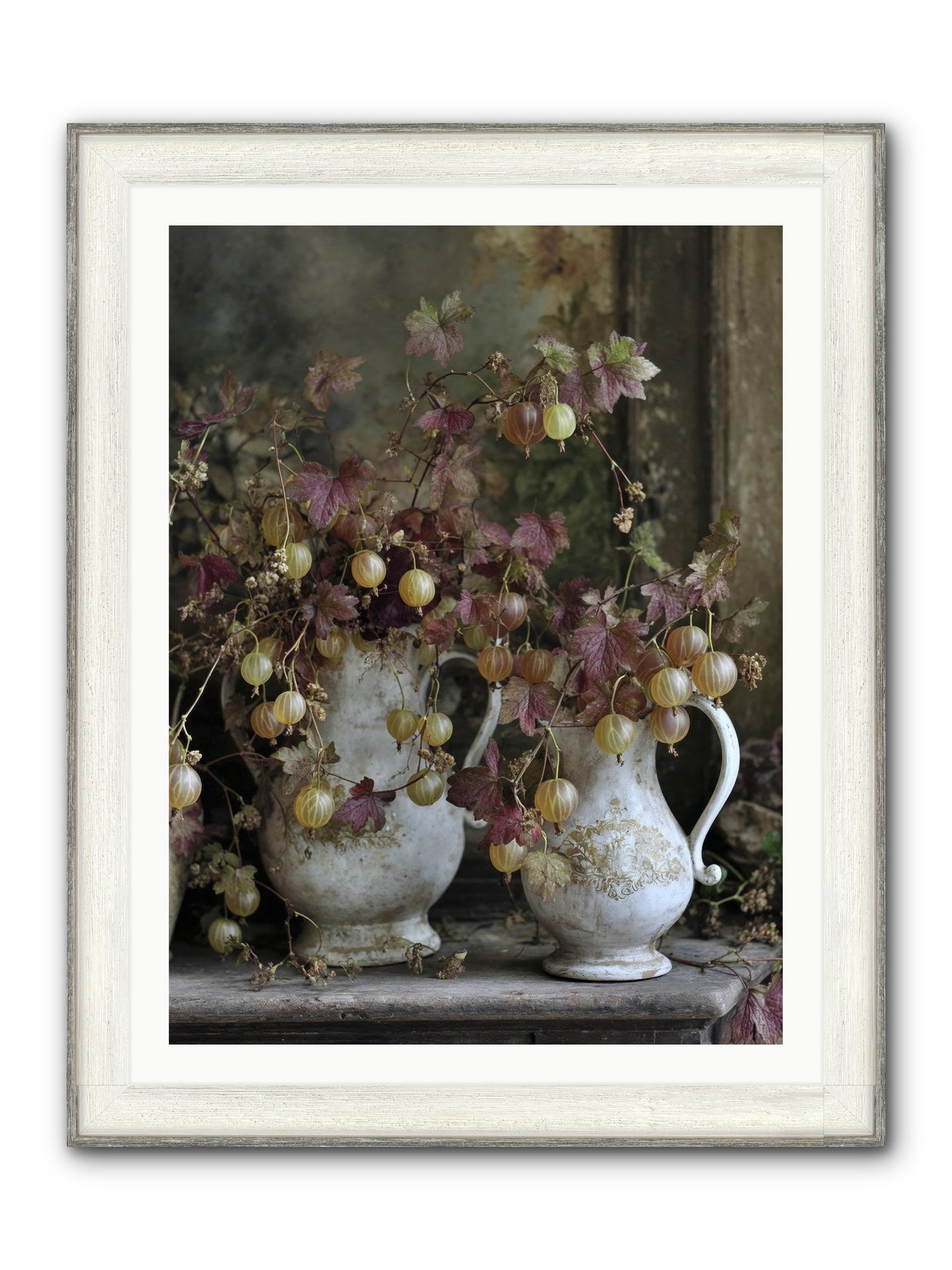 Francine Framed Print - Driftwood White 30x40