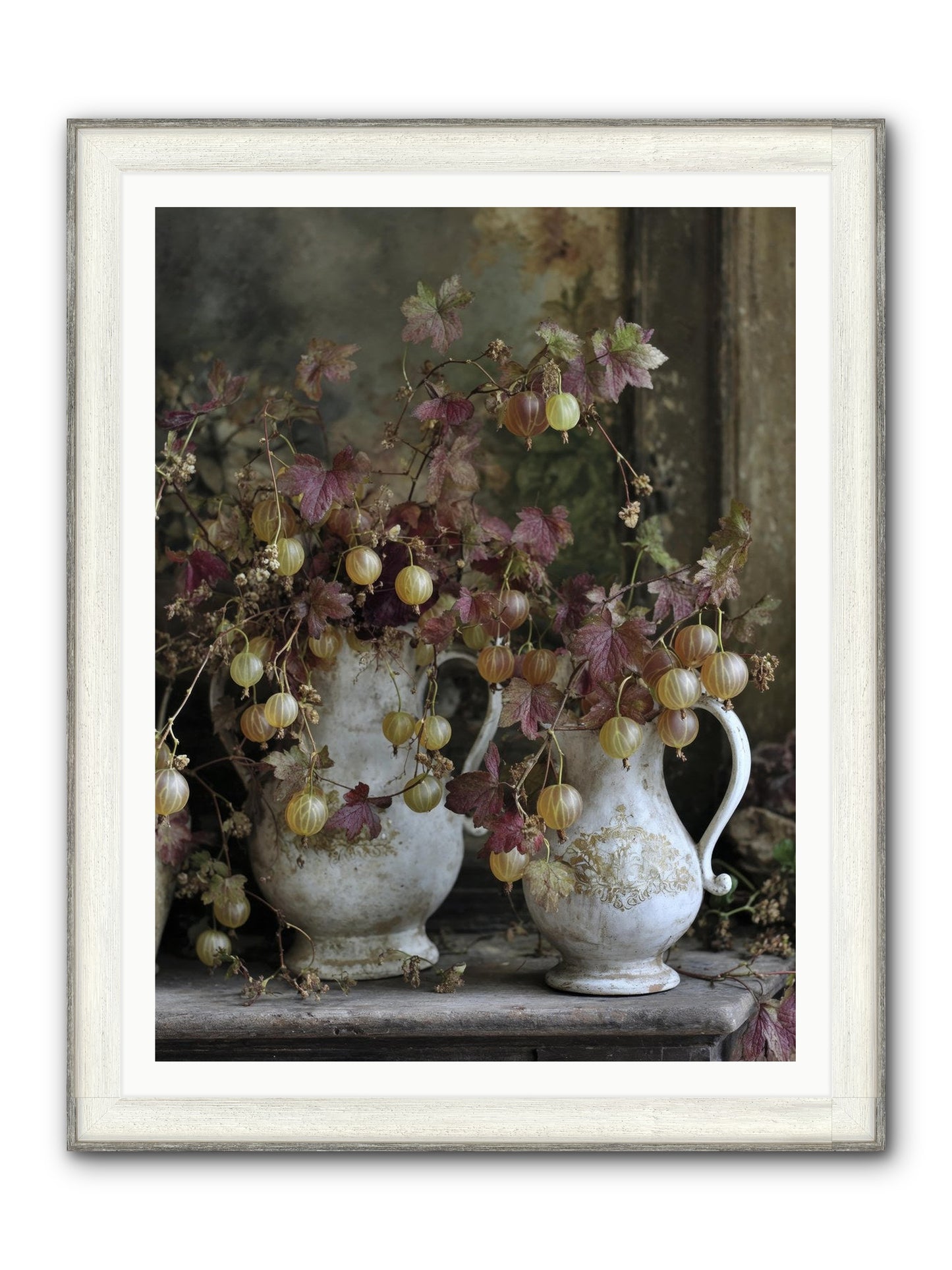 Francine Framed Print - Driftwood White 36x48