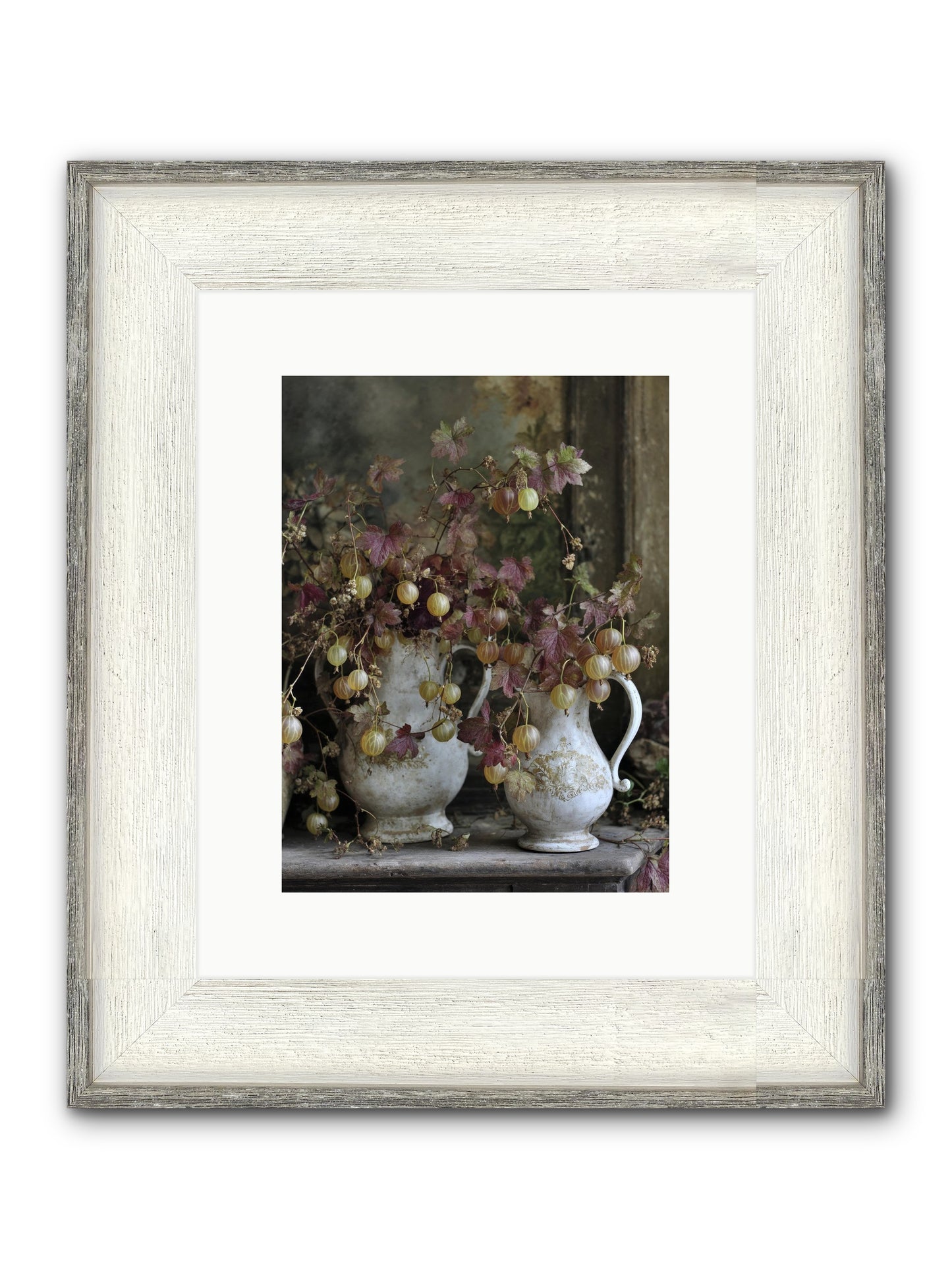 Francine Framed Print - Driftwood White 9x12