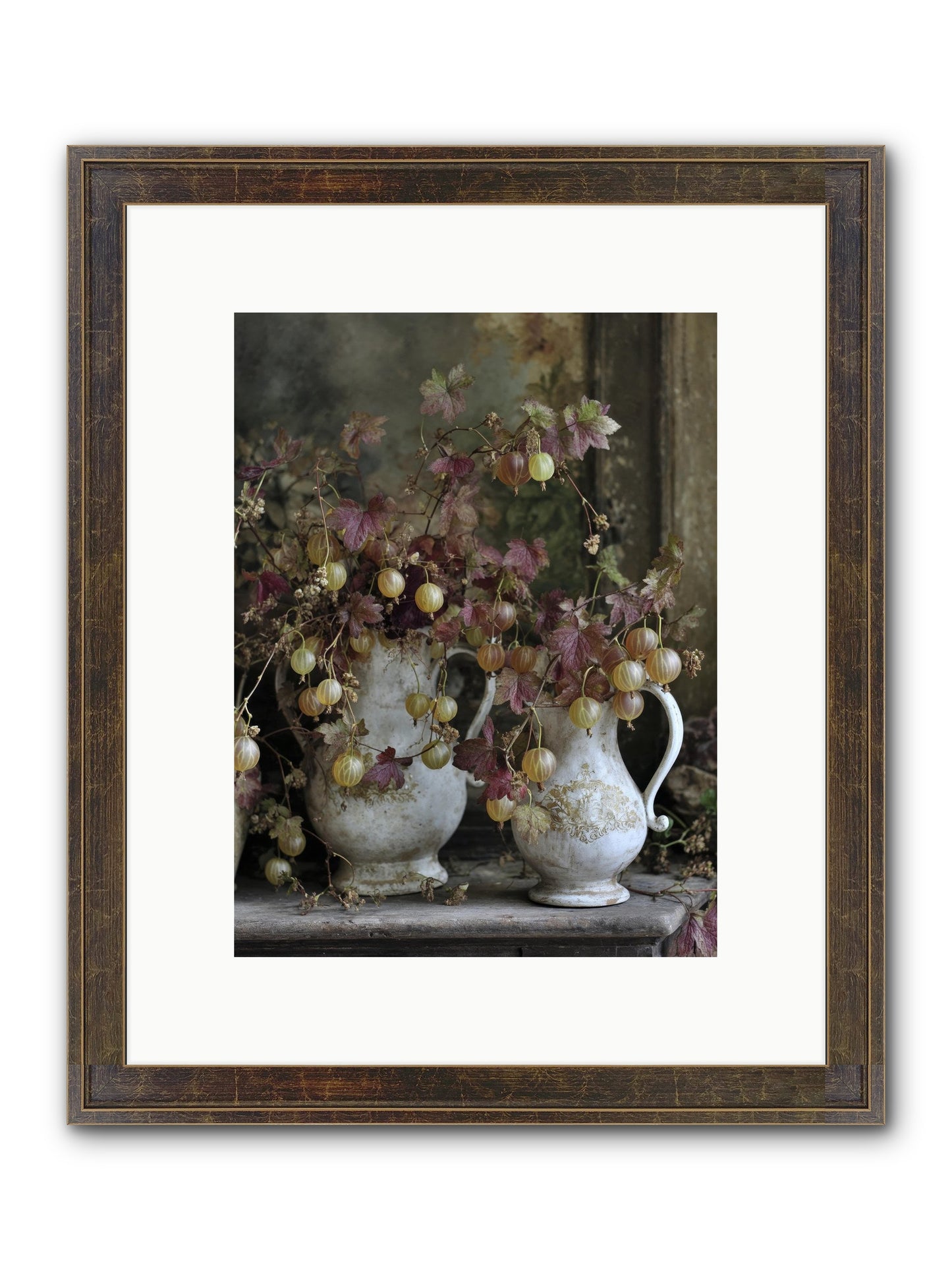 Francine Framed Print - Slimwoods Black/Gold 9x12