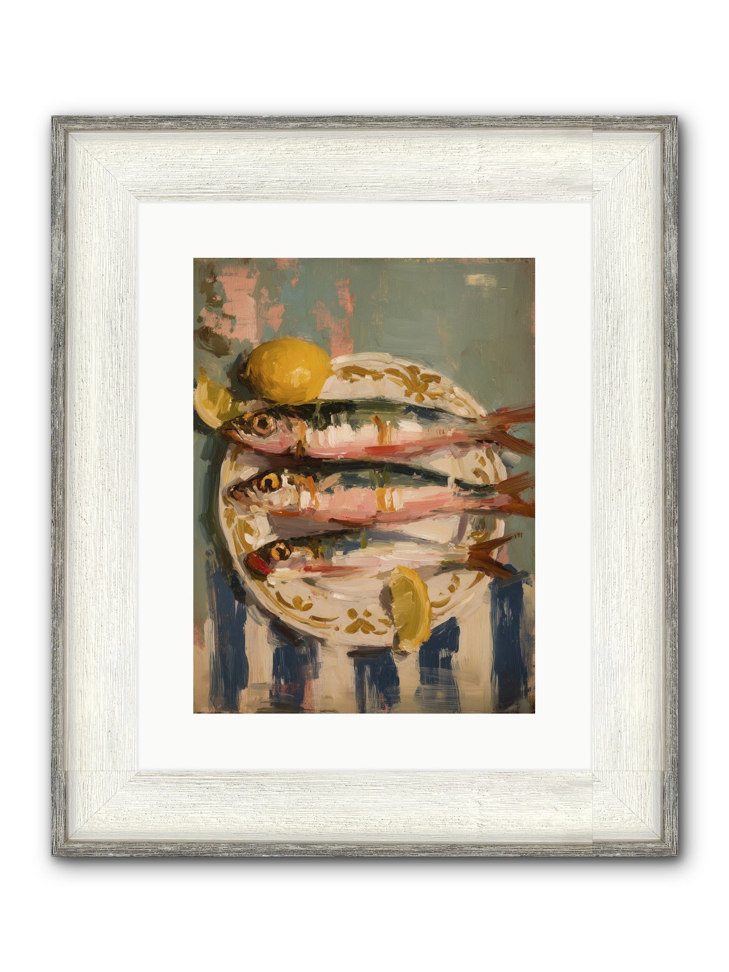 French Shore Framed Print - Driftwood White 12x16