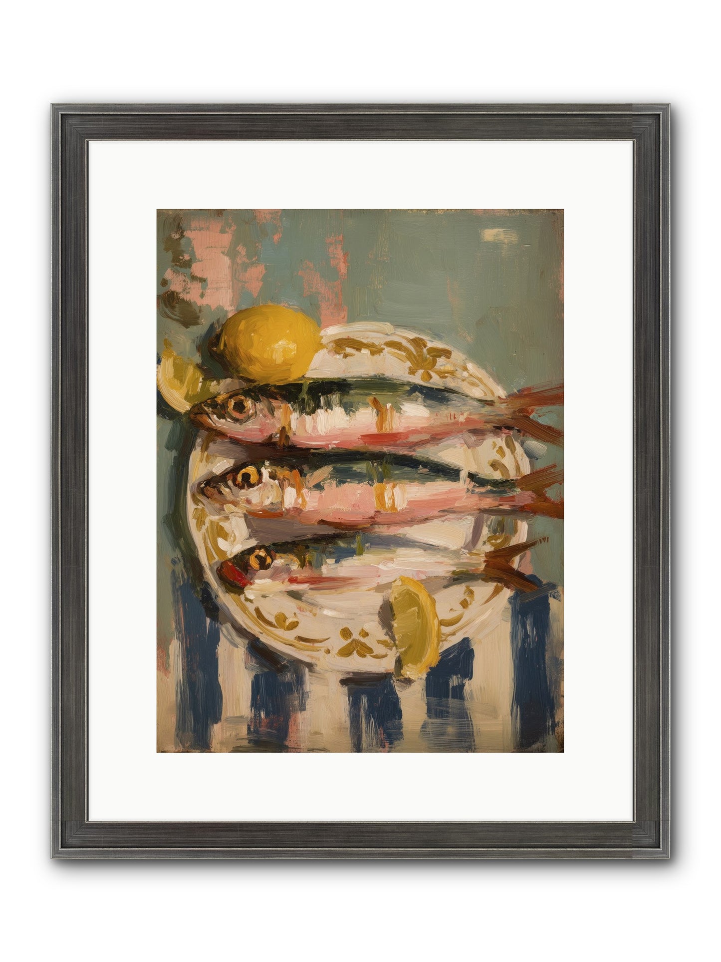 French Shore Framed Print - Slimwoods Black/Silver 12x16