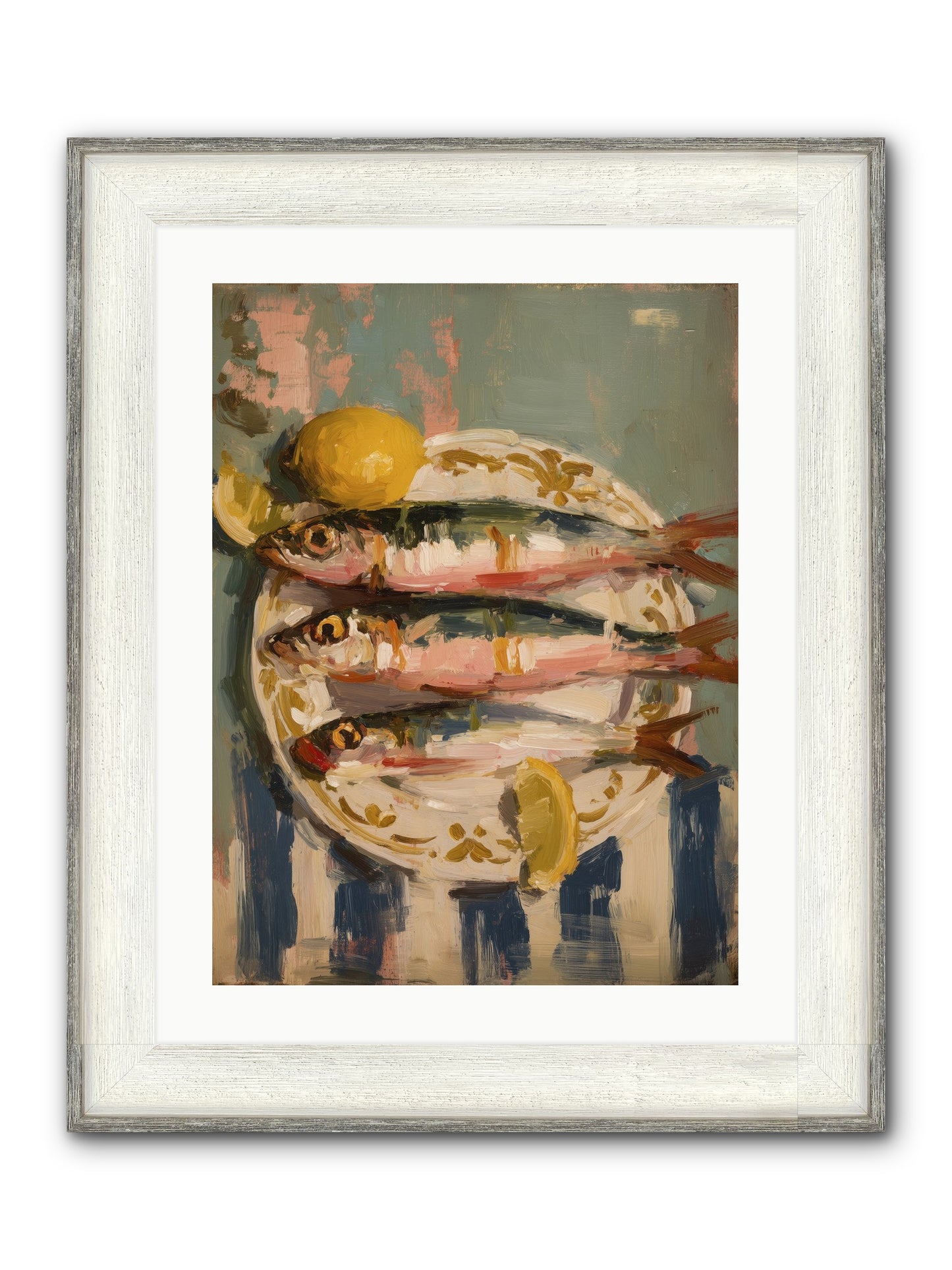 French Shore Framed Print - Driftwood White 18x24