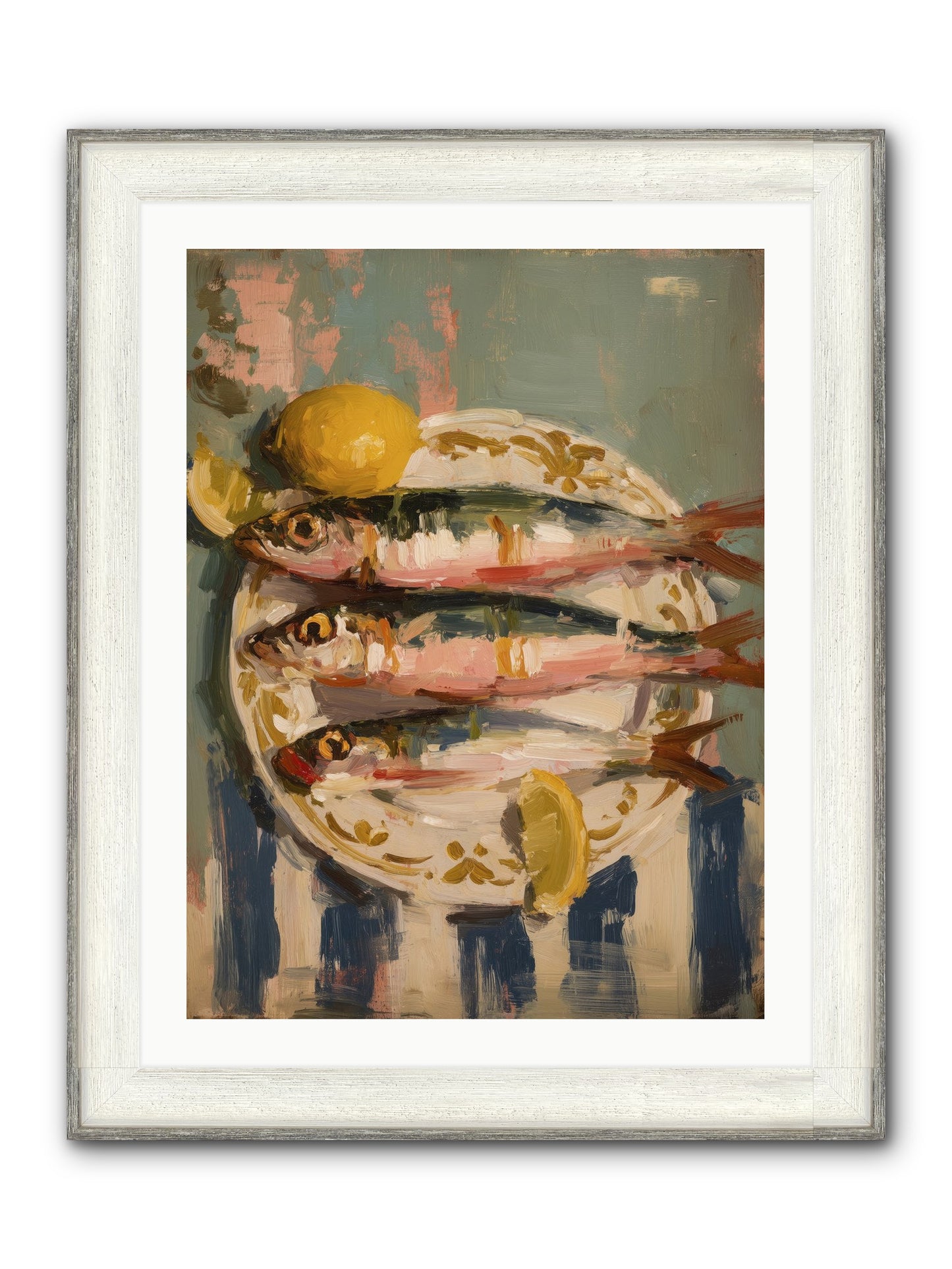French Shore Framed Print - Driftwood White 24x32